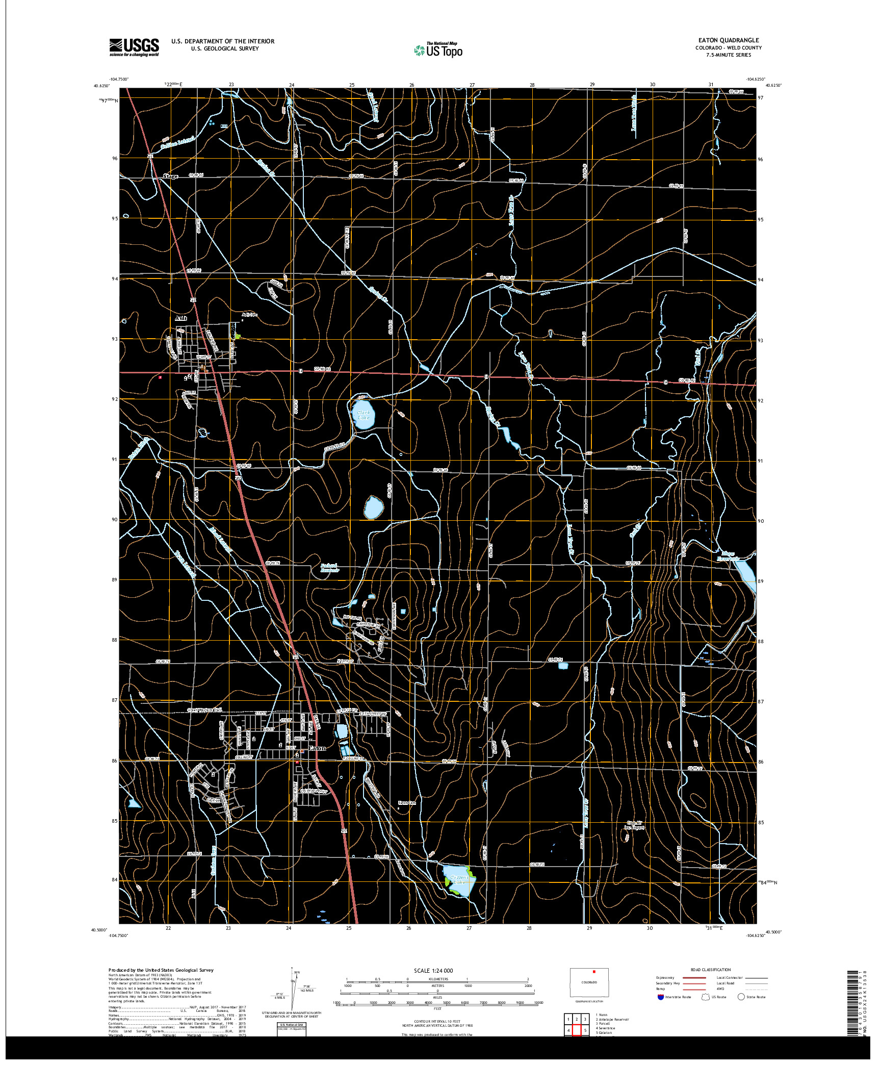 USGS US TOPO 7.5-MINUTE MAP FOR EATON, CO 2019