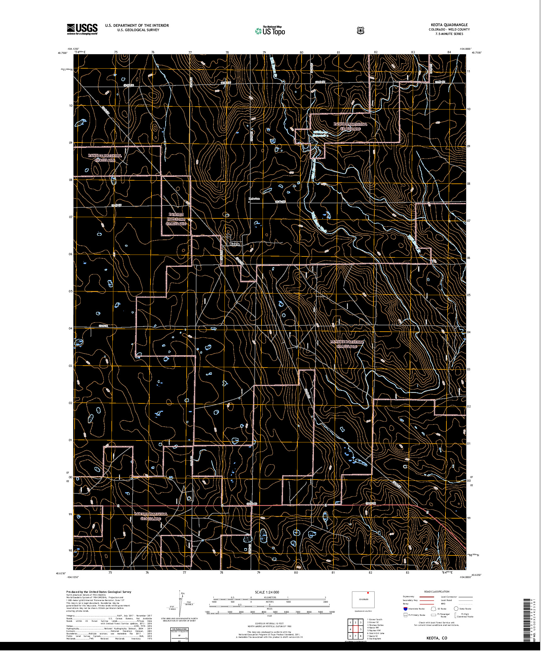 USGS US TOPO 7.5-MINUTE MAP FOR KEOTA, CO 2019