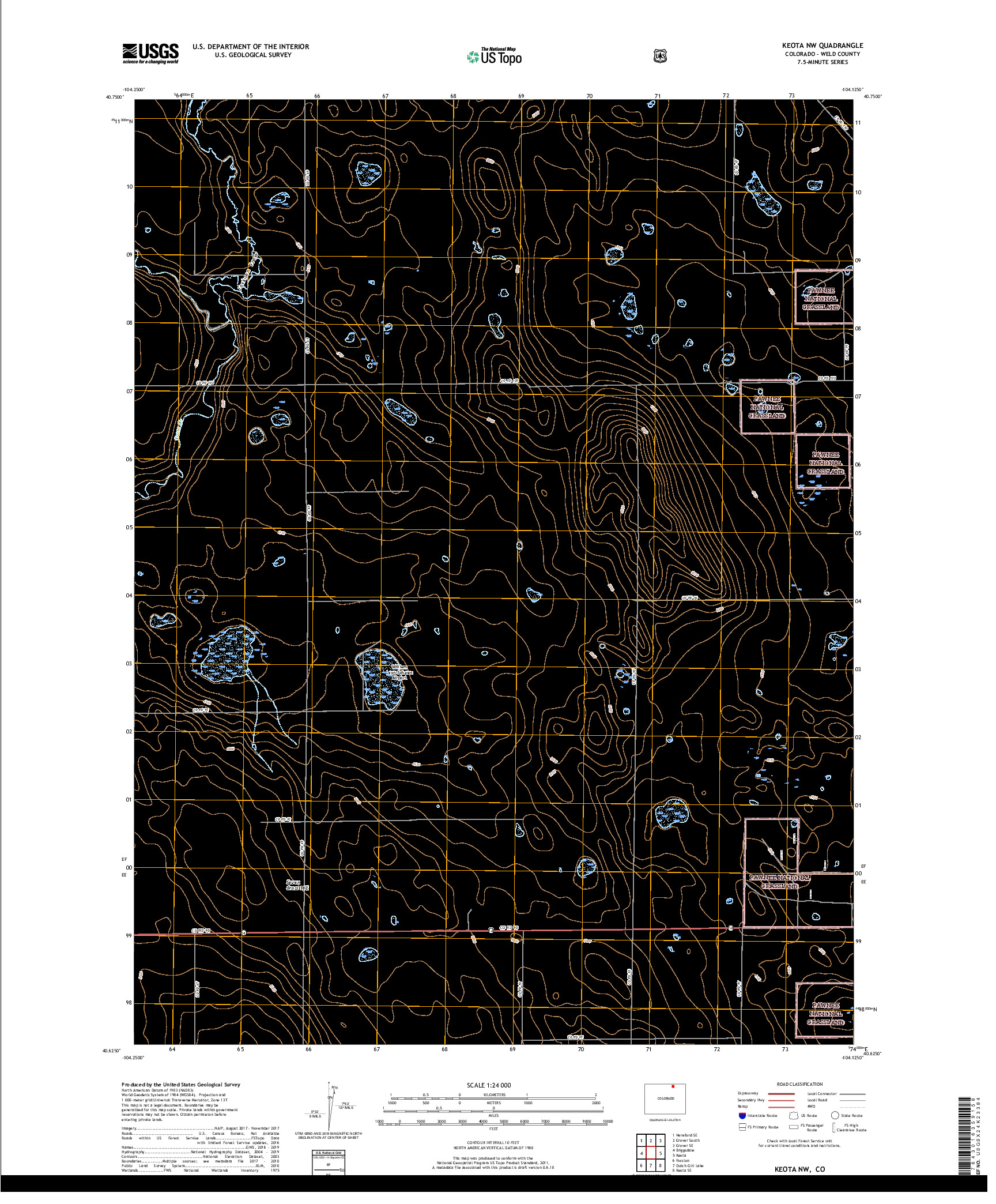 USGS US TOPO 7.5-MINUTE MAP FOR KEOTA NW, CO 2019