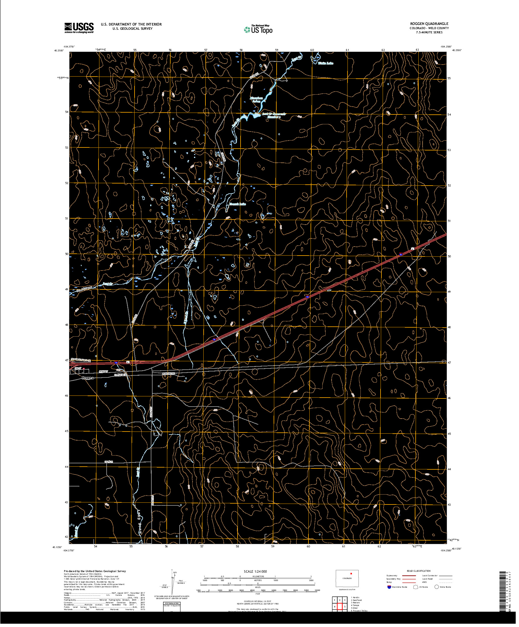 USGS US TOPO 7.5-MINUTE MAP FOR ROGGEN, CO 2019