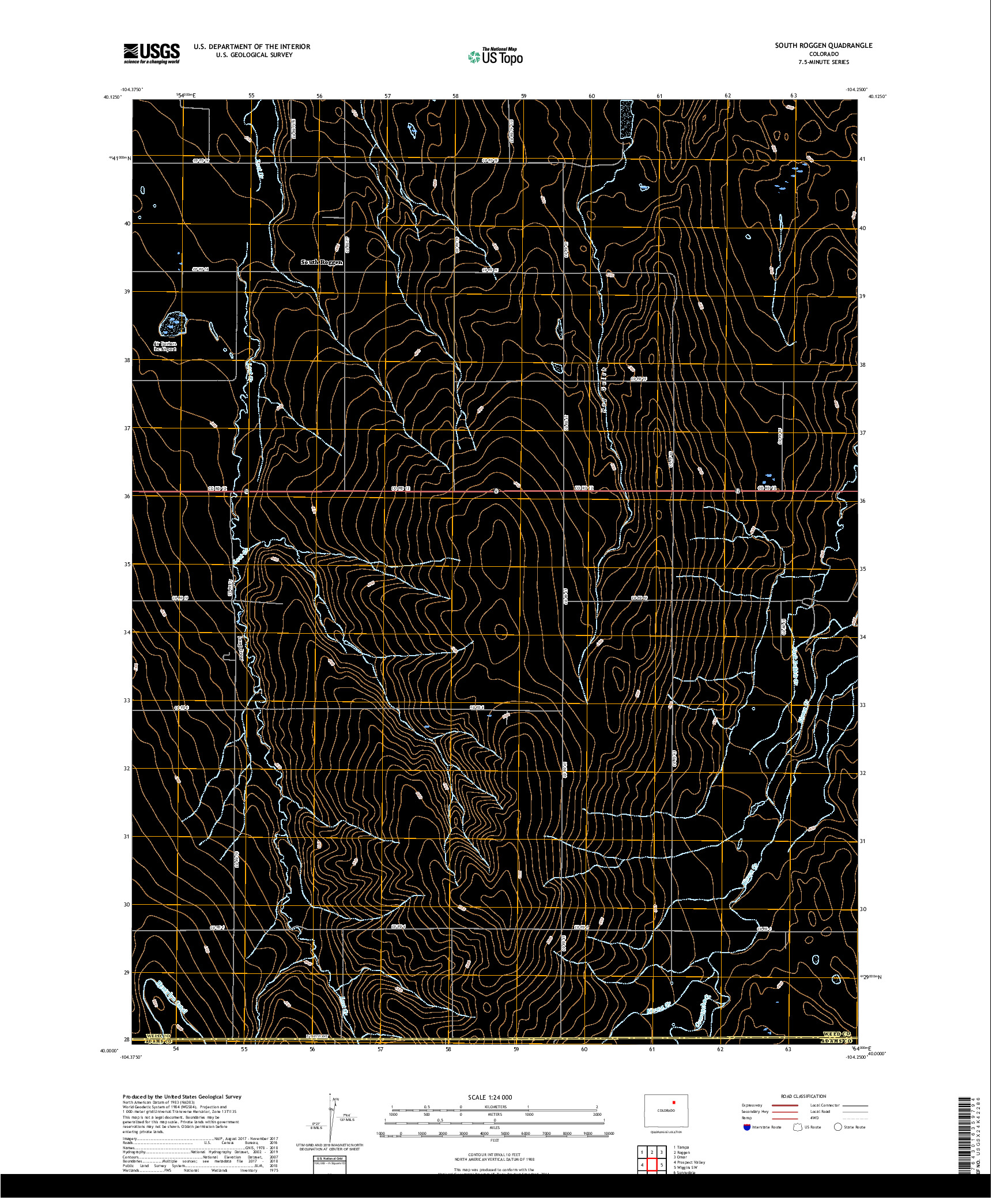 USGS US TOPO 7.5-MINUTE MAP FOR SOUTH ROGGEN, CO 2019