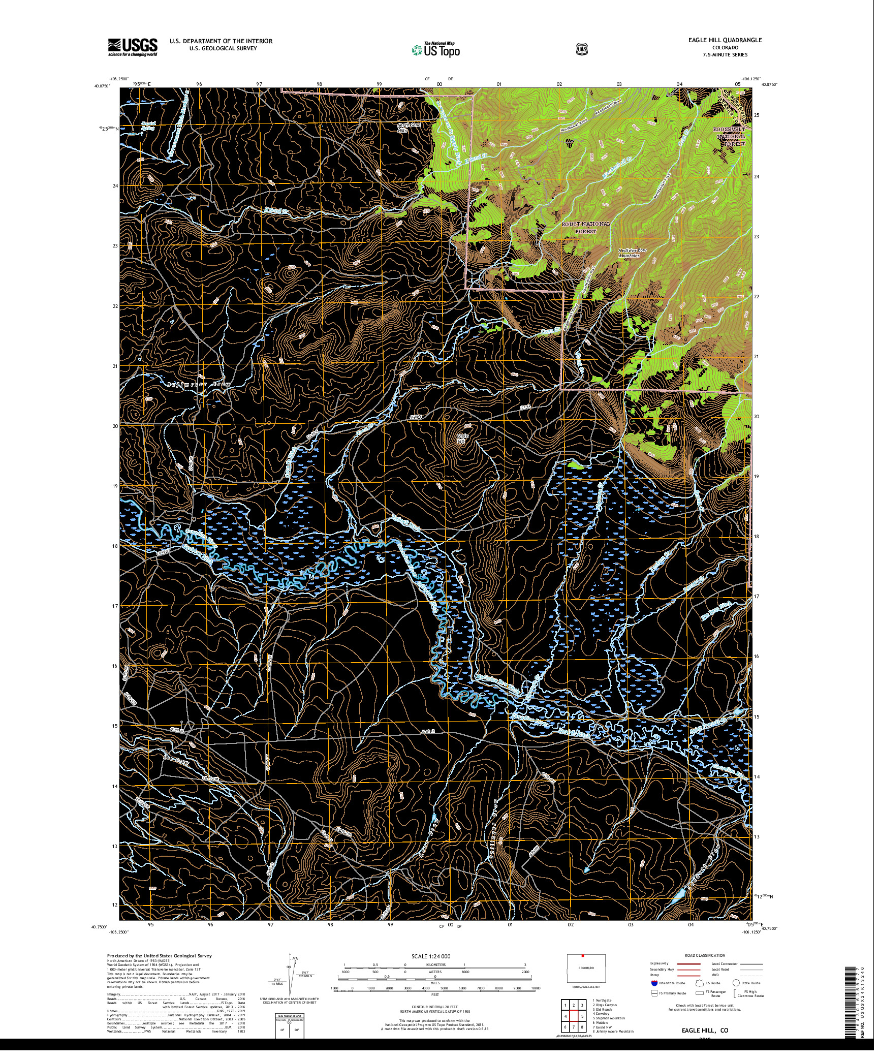 USGS US TOPO 7.5-MINUTE MAP FOR EAGLE HILL, CO 2019