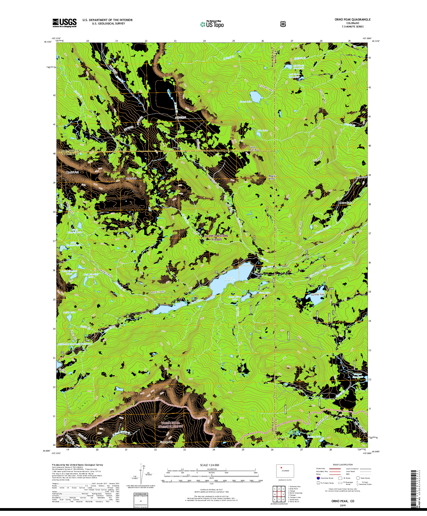 USGS US TOPO 7.5-MINUTE MAP FOR ORNO PEAK, CO 2019