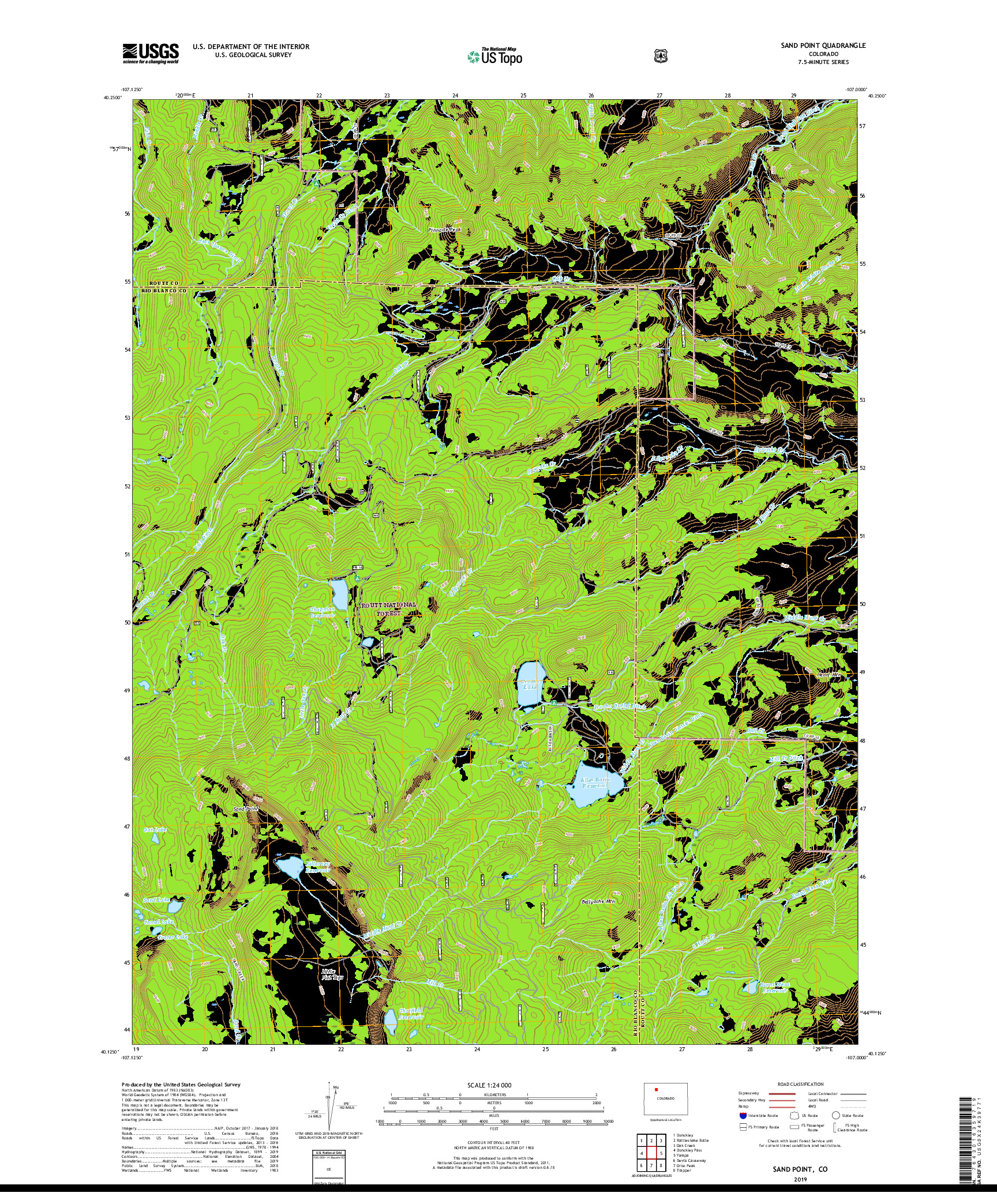 USGS US TOPO 7.5-MINUTE MAP FOR SAND POINT, CO 2019