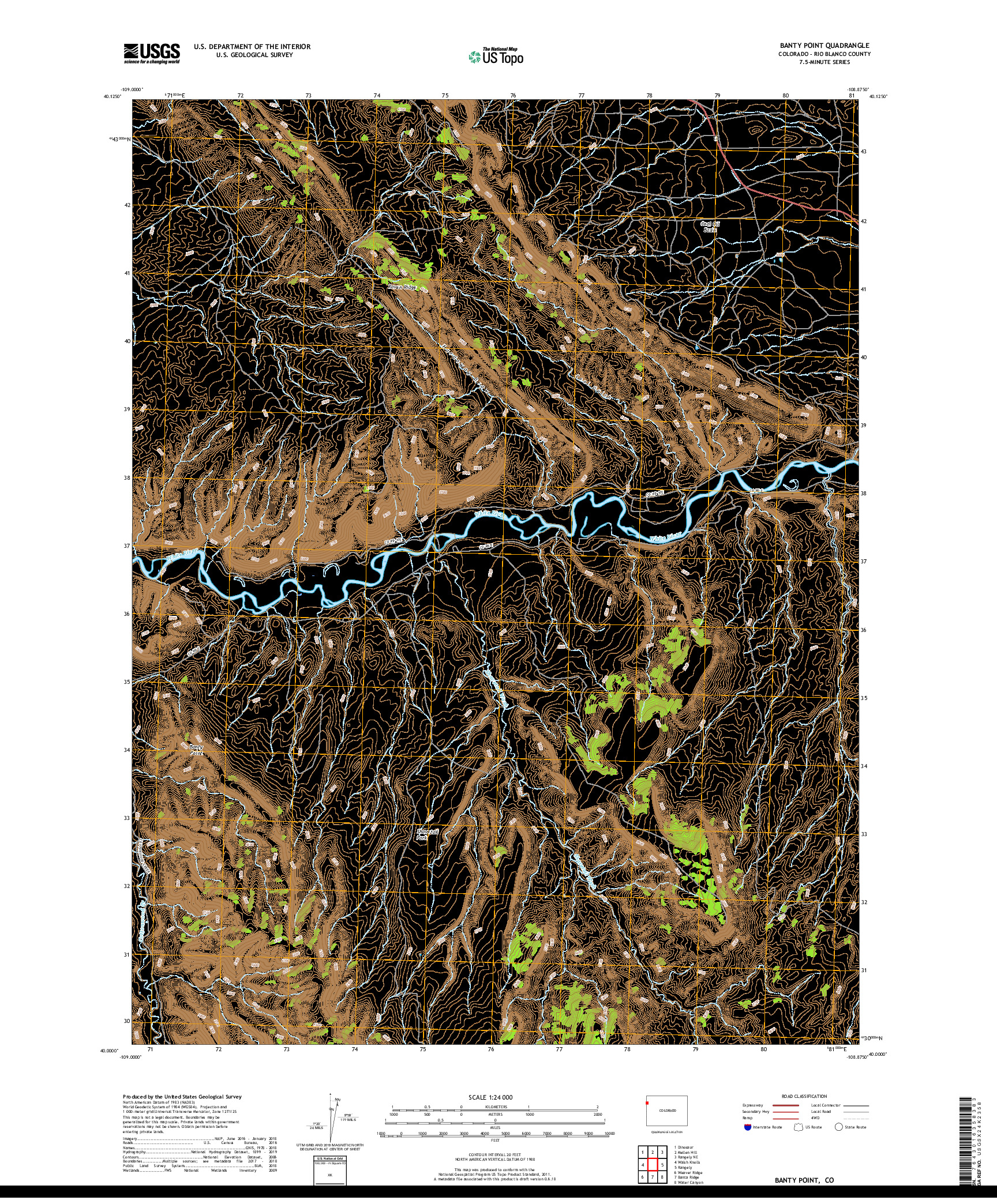 USGS US TOPO 7.5-MINUTE MAP FOR BANTY POINT, CO 2019