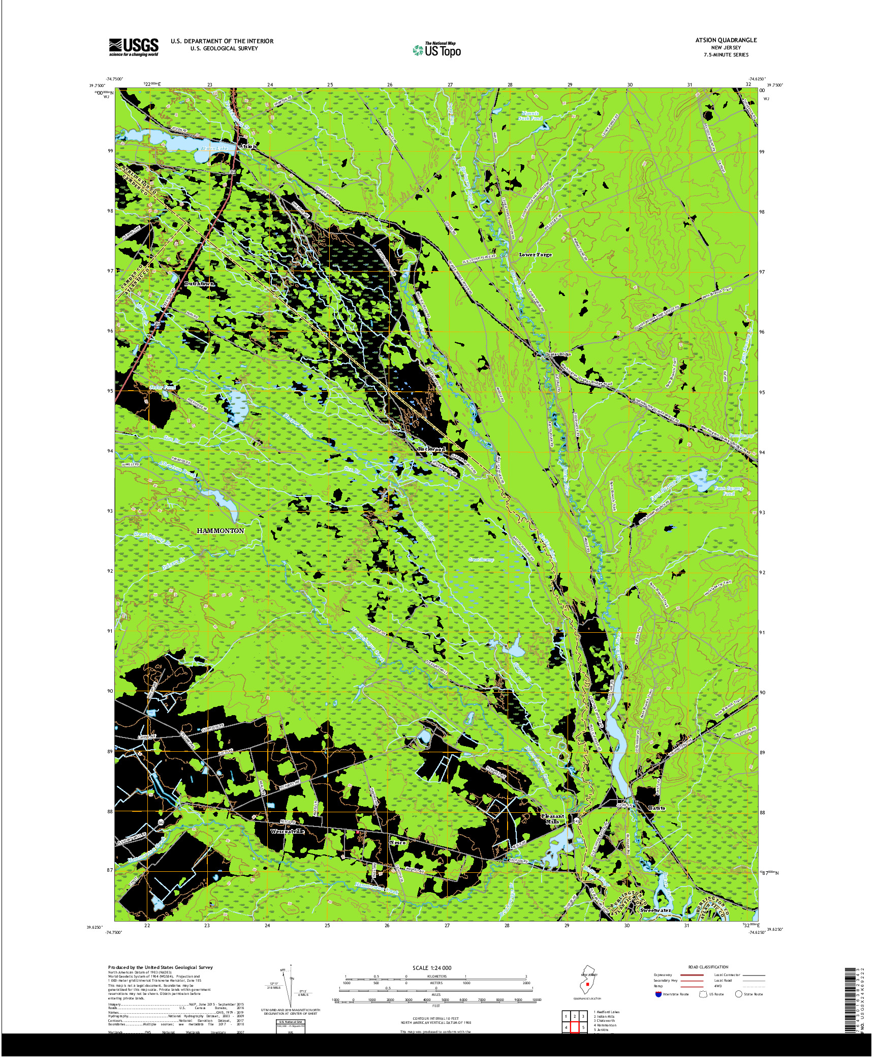 USGS US TOPO 7.5-MINUTE MAP FOR ATSION, NJ 2019