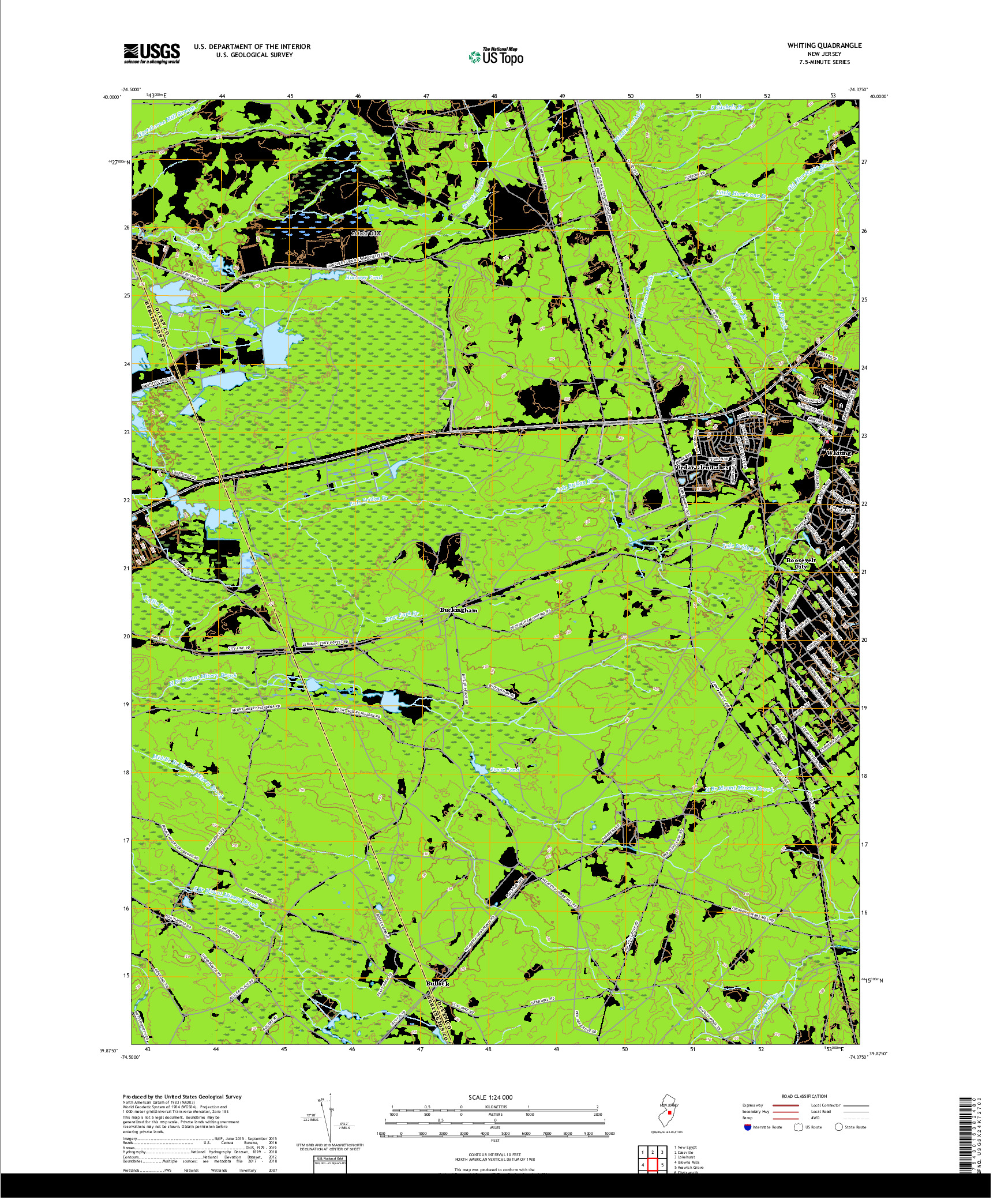 USGS US TOPO 7.5-MINUTE MAP FOR WHITING, NJ 2019