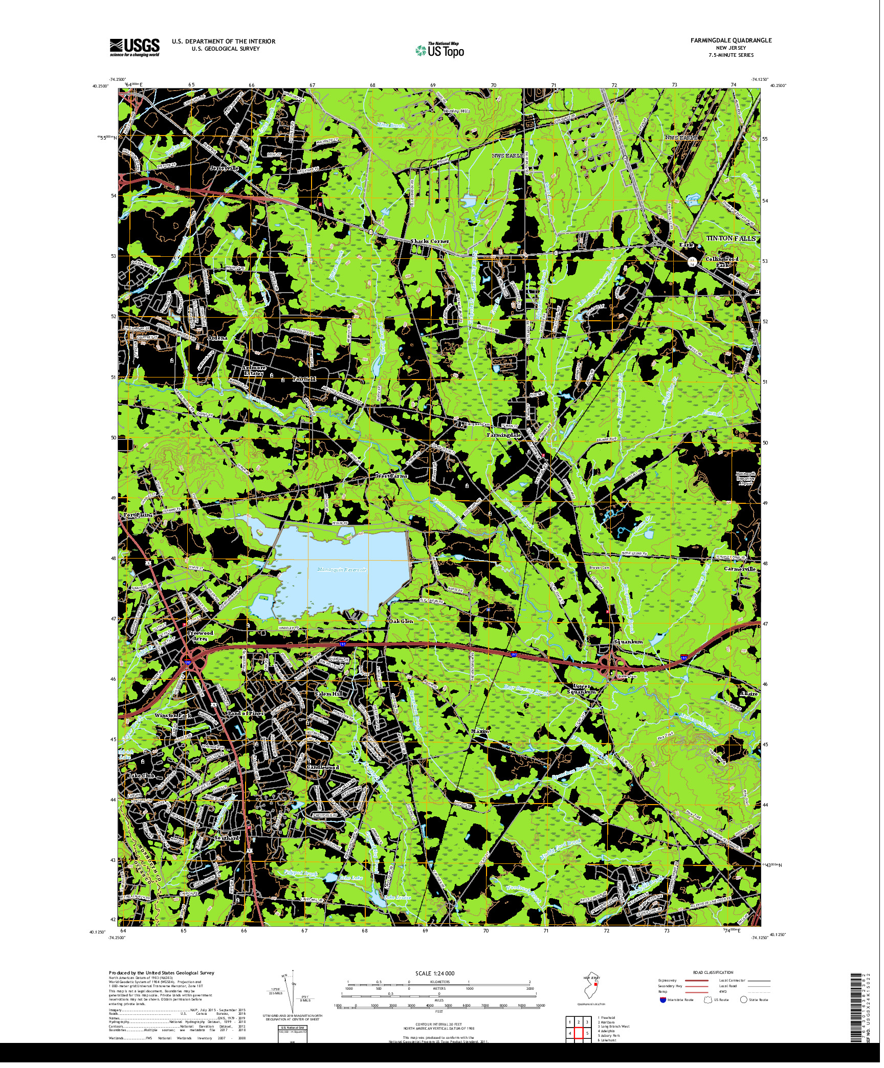 USGS US TOPO 7.5-MINUTE MAP FOR FARMINGDALE, NJ 2019