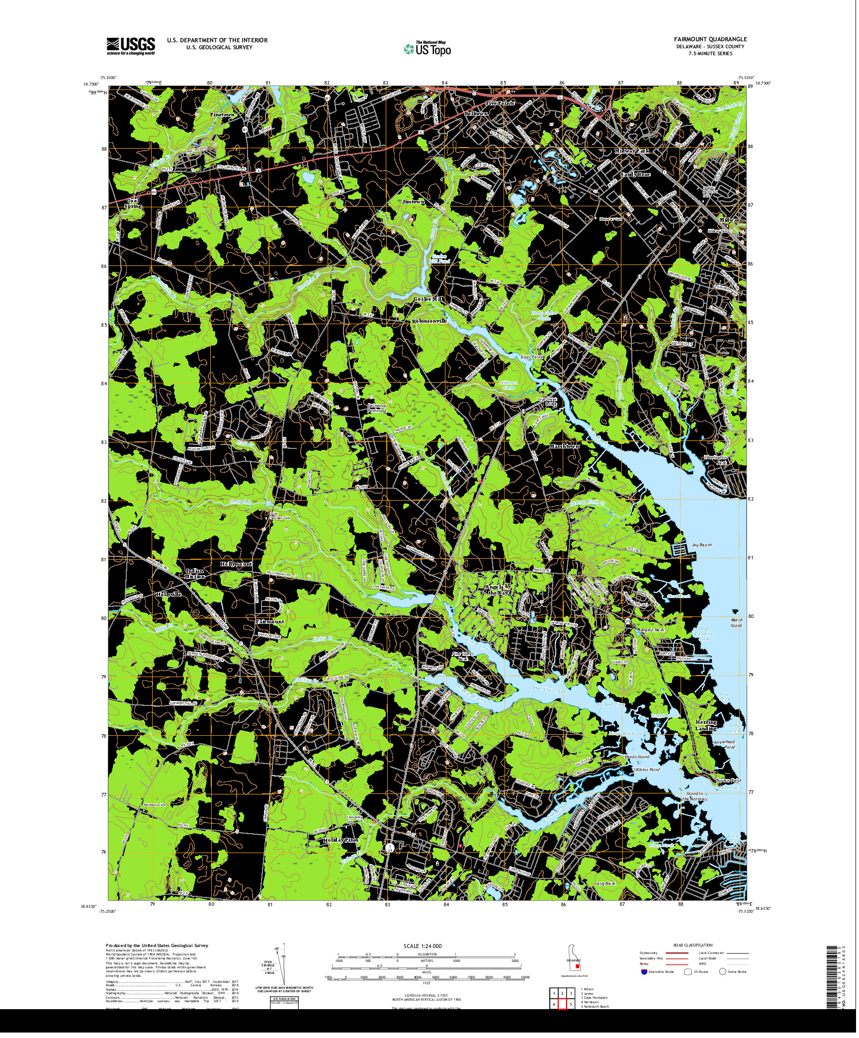 USGS US TOPO 7.5-MINUTE MAP FOR FAIRMOUNT, DE 2019