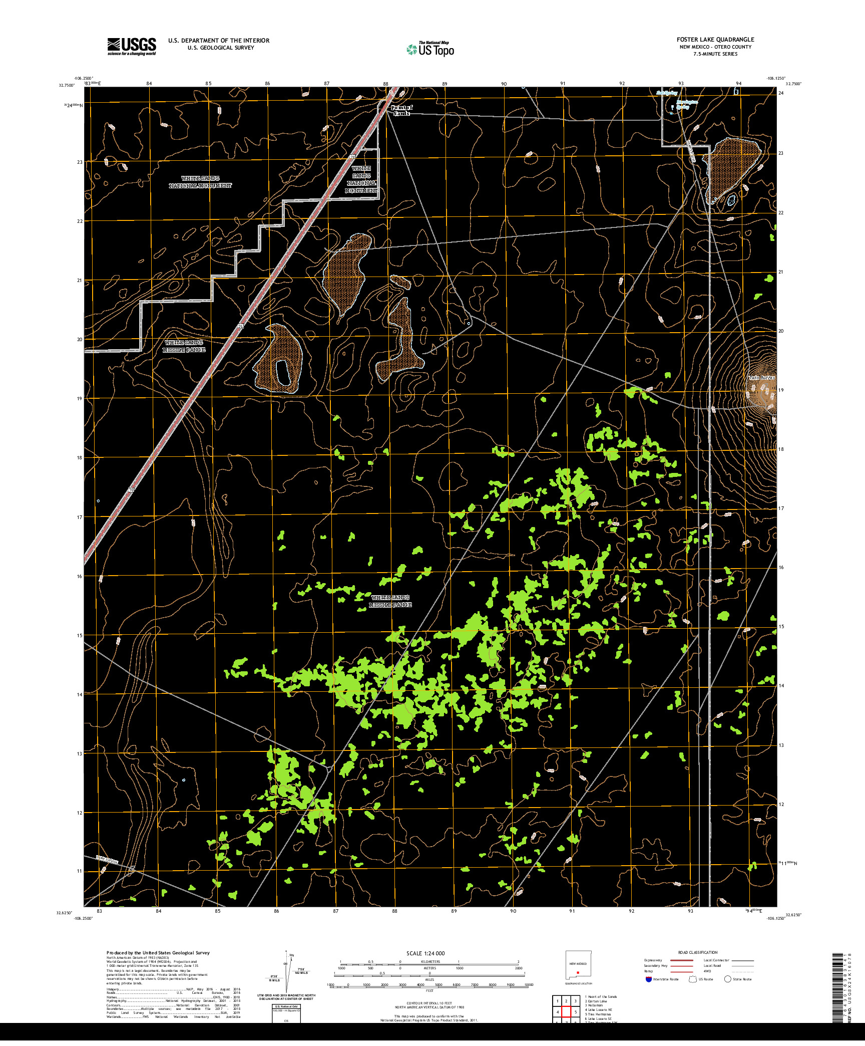 USGS US TOPO 7.5-MINUTE MAP FOR FOSTER LAKE, NM 2020