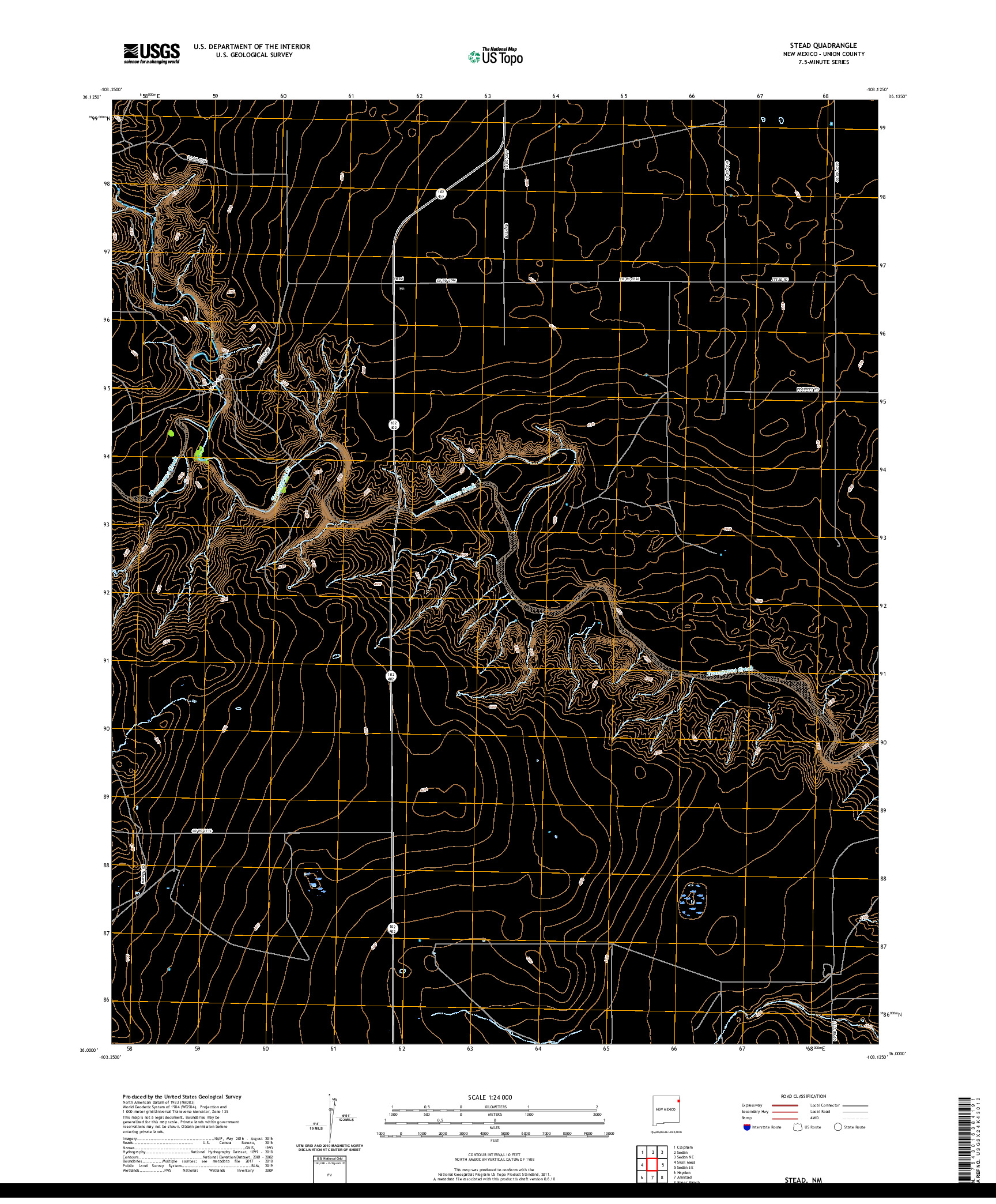 USGS US TOPO 7.5-MINUTE MAP FOR STEAD, NM 2020