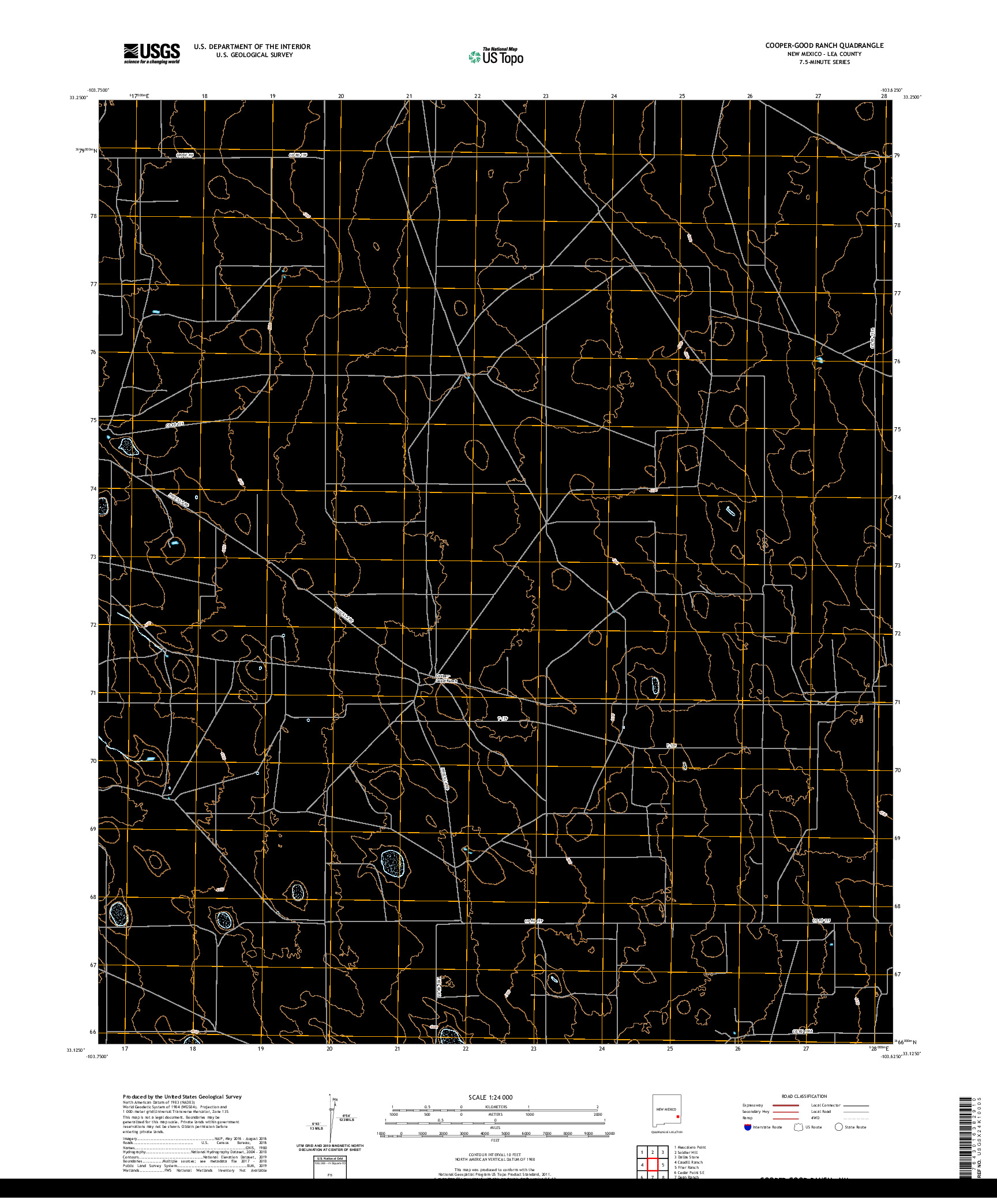 USGS US TOPO 7.5-MINUTE MAP FOR COOPER-GOOD RANCH, NM 2020