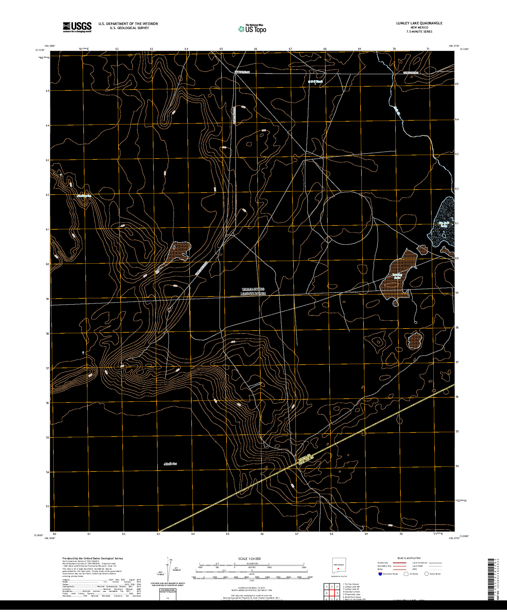 USGS US TOPO 7.5-MINUTE MAP FOR LUMLEY LAKE, NM 2020