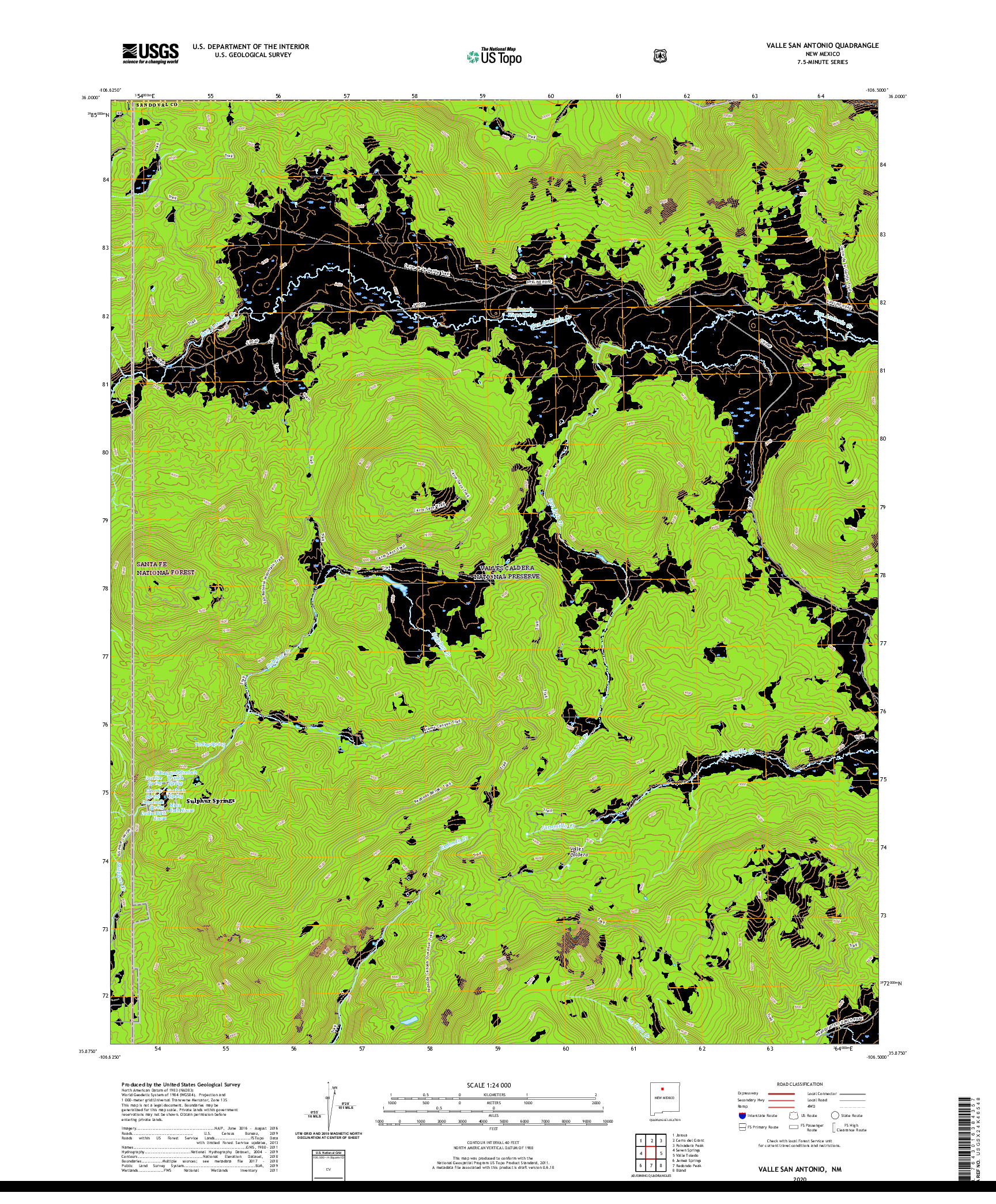 USGS US TOPO 7.5-MINUTE MAP FOR VALLE SAN ANTONIO, NM 2020