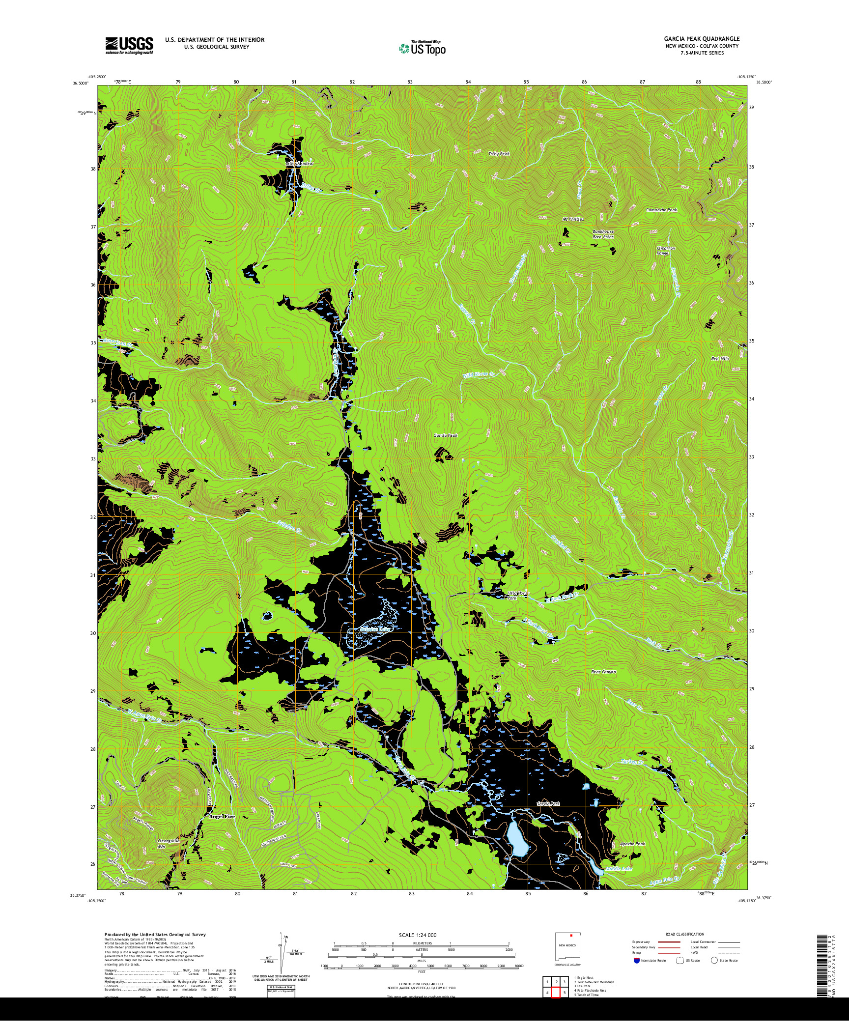 USGS US TOPO 7.5-MINUTE MAP FOR GARCIA PEAK, NM 2020