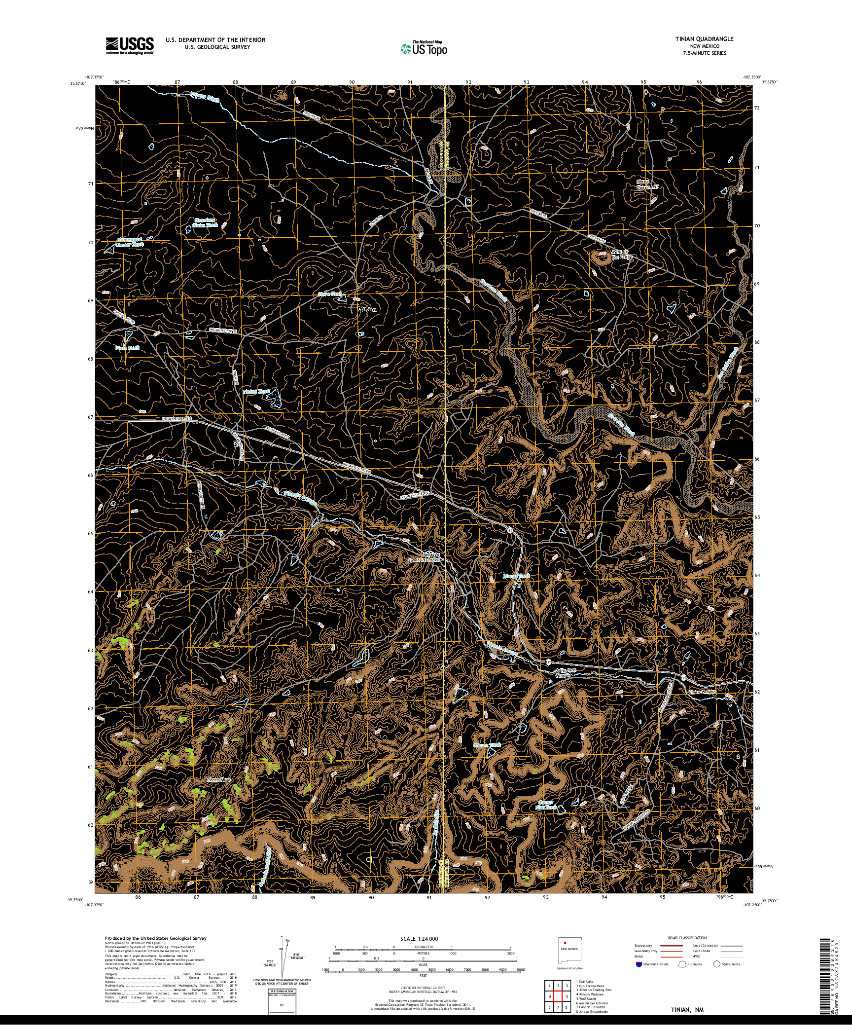 USGS US TOPO 7.5-MINUTE MAP FOR TINIAN, NM 2020