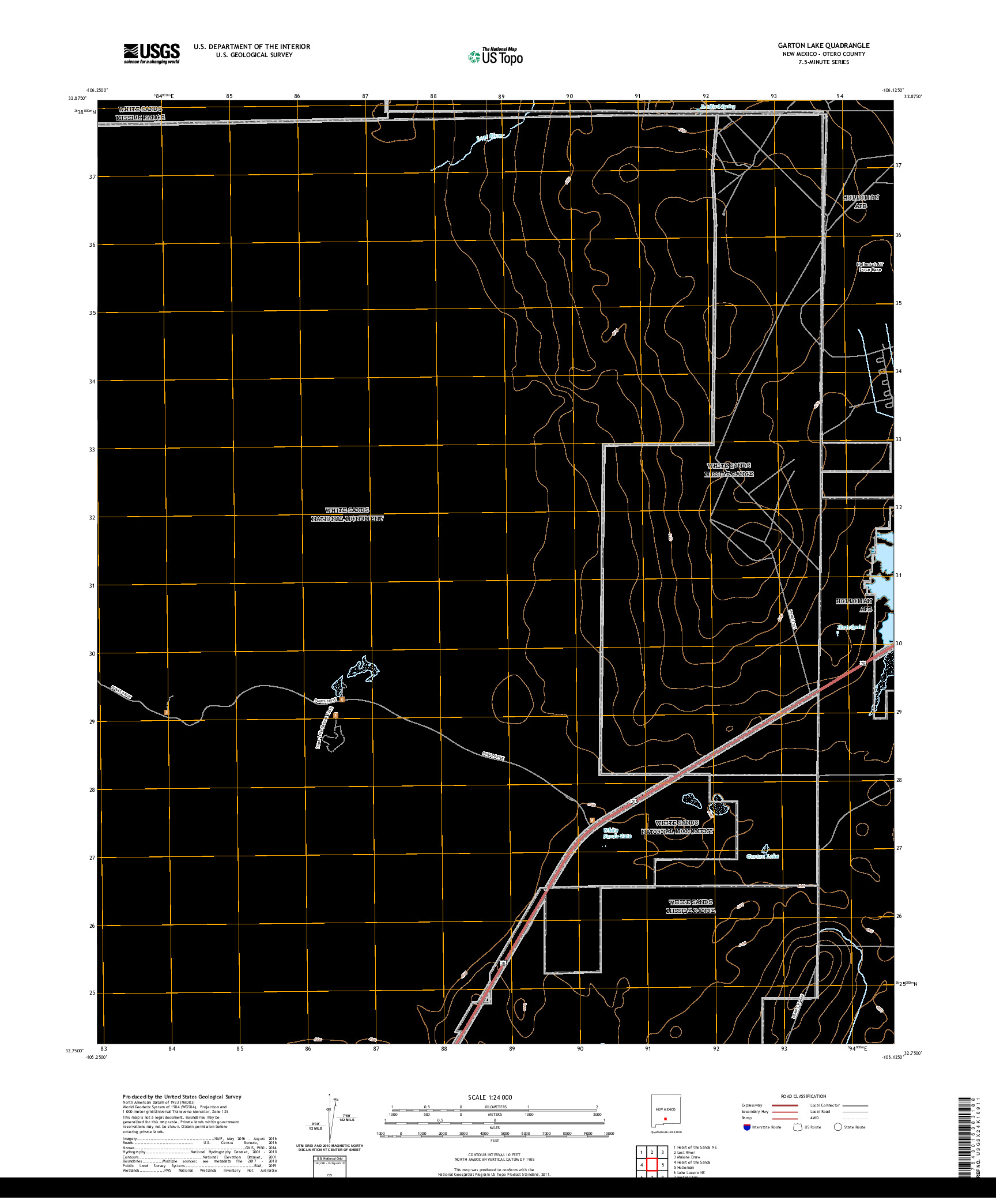 USGS US TOPO 7.5-MINUTE MAP FOR GARTON LAKE, NM 2020