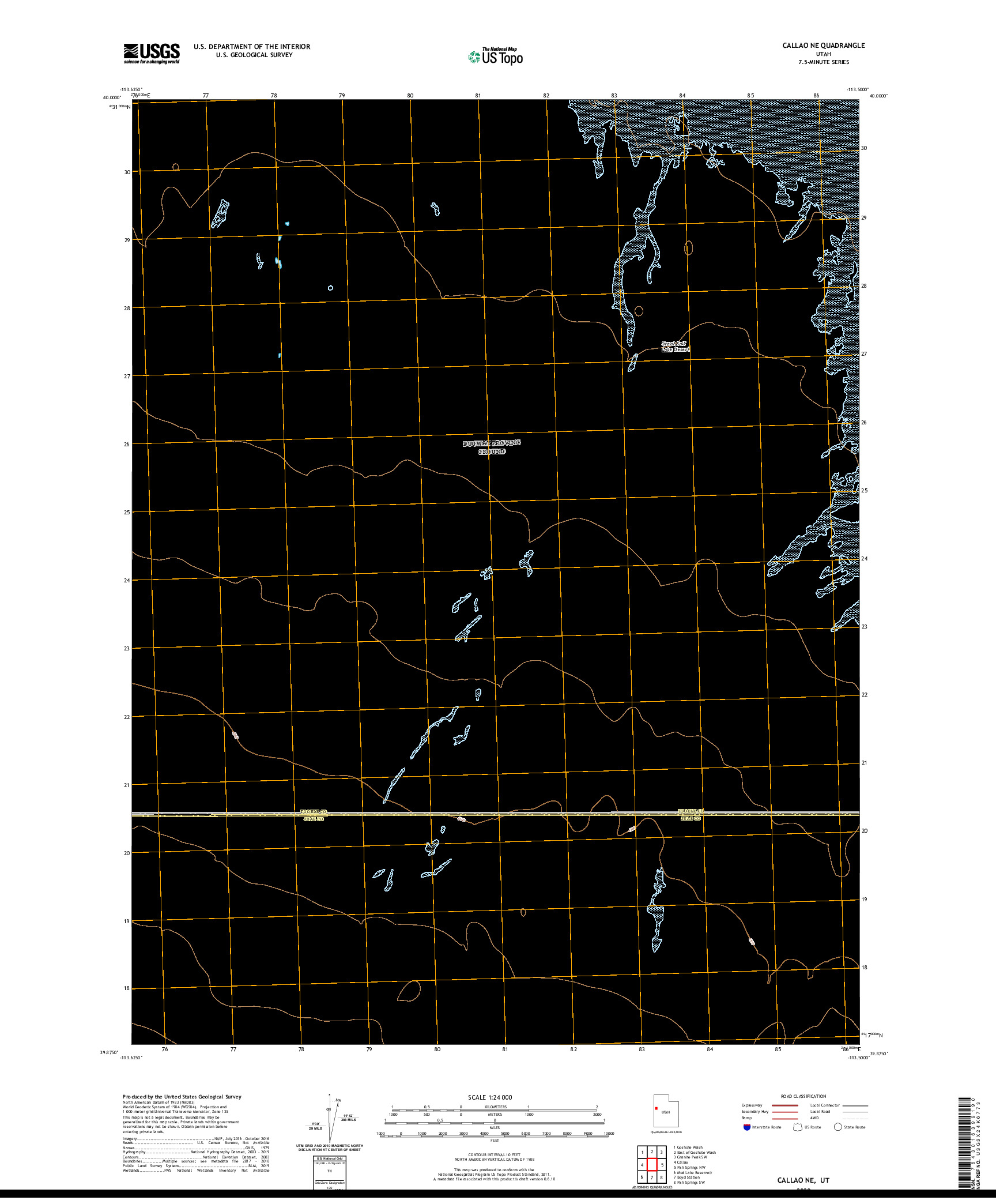USGS US TOPO 7.5-MINUTE MAP FOR CALLAO NE, UT 2020