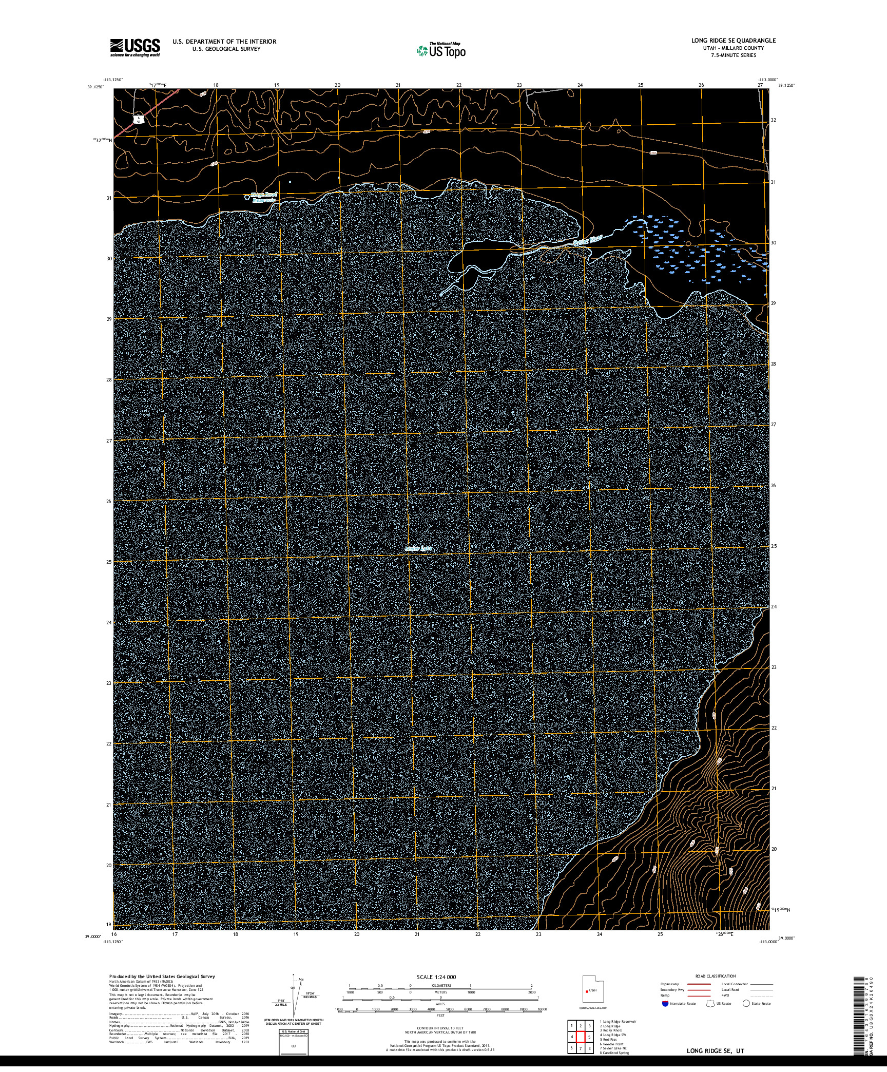 USGS US TOPO 7.5-MINUTE MAP FOR LONG RIDGE SE, UT 2020