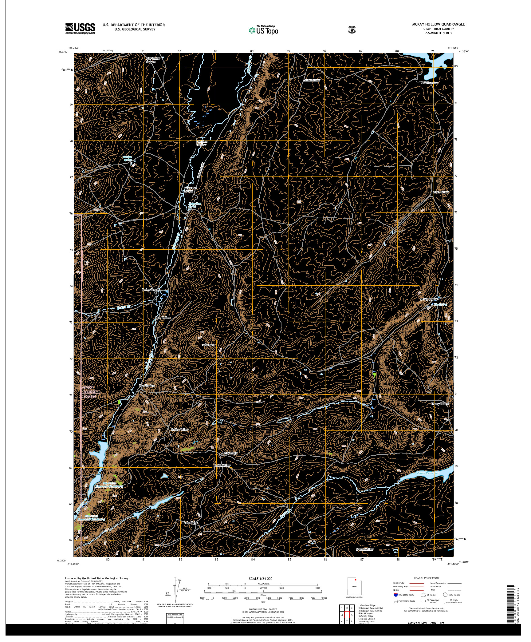 USGS US TOPO 7.5-MINUTE MAP FOR MCKAY HOLLOW, UT 2020