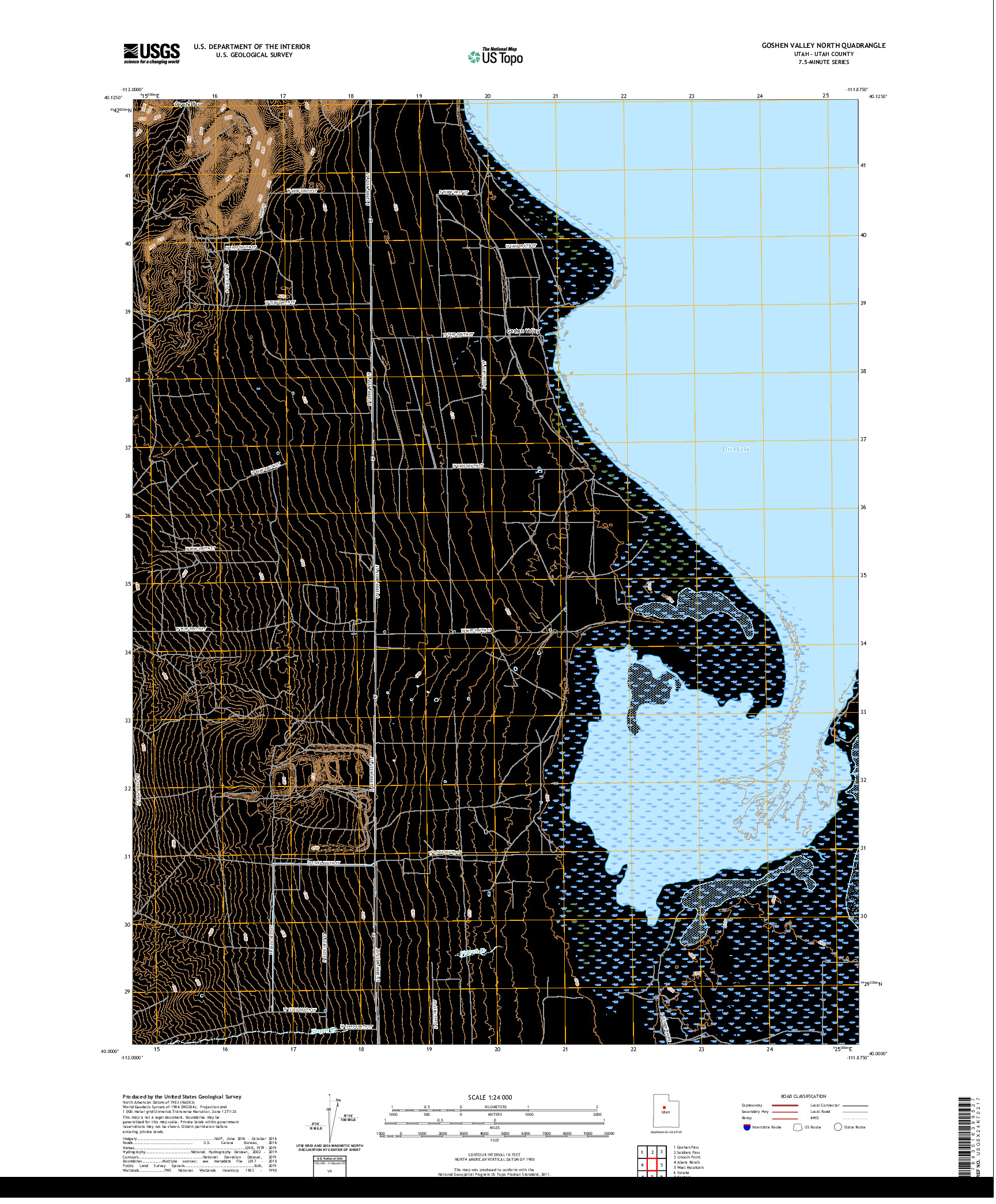 USGS US TOPO 7.5-MINUTE MAP FOR GOSHEN VALLEY NORTH, UT 2020