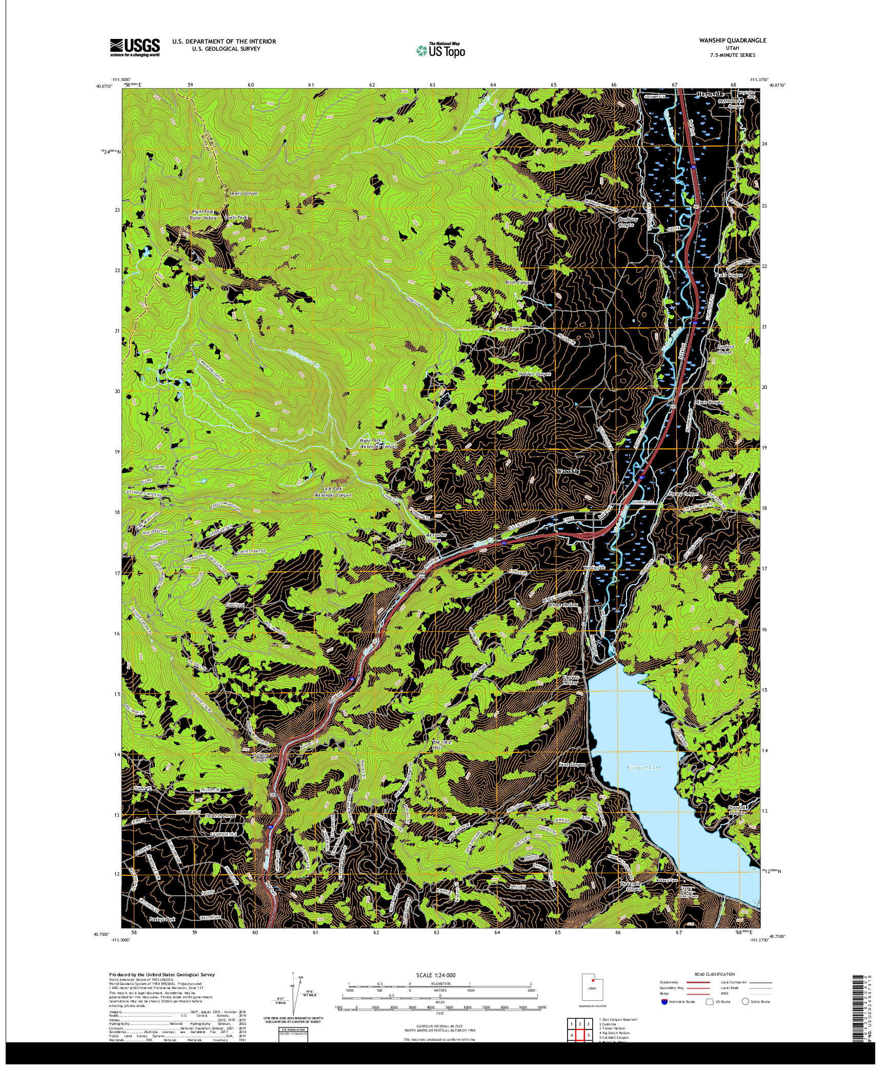 USGS US TOPO 7.5-MINUTE MAP FOR WANSHIP, UT 2020