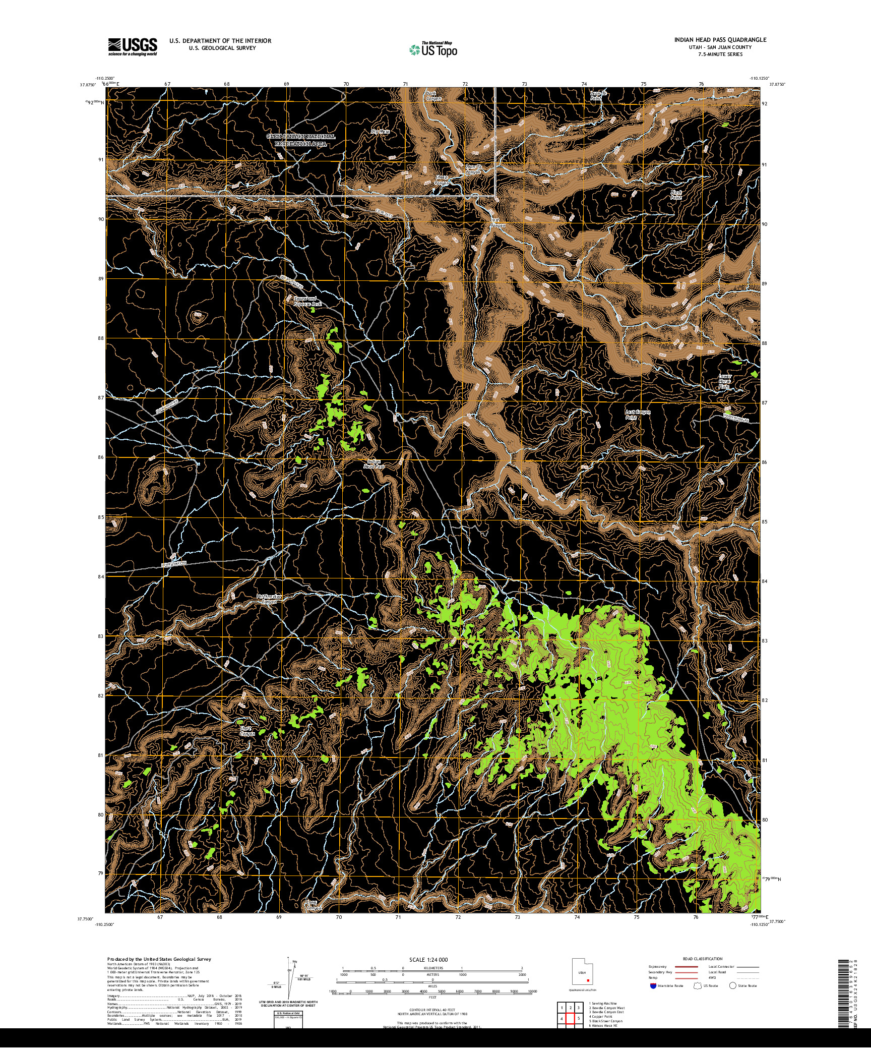 USGS US TOPO 7.5-MINUTE MAP FOR INDIAN HEAD PASS, UT 2020