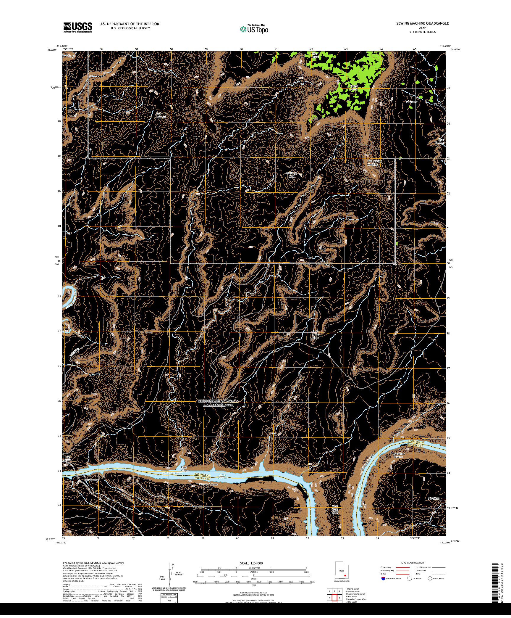 USGS US TOPO 7.5-MINUTE MAP FOR SEWING MACHINE, UT 2020