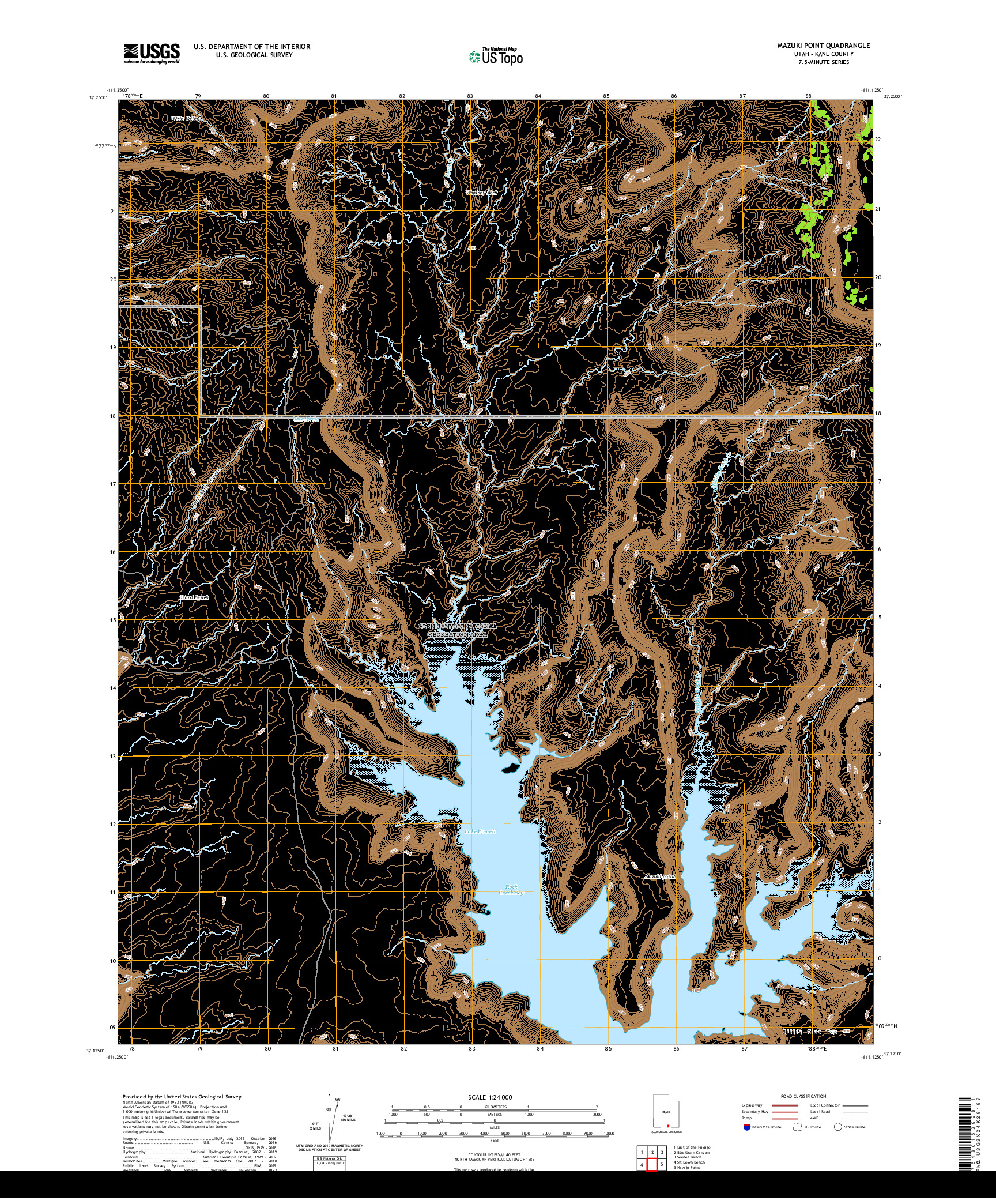 USGS US TOPO 7.5-MINUTE MAP FOR MAZUKI POINT, UT 2020