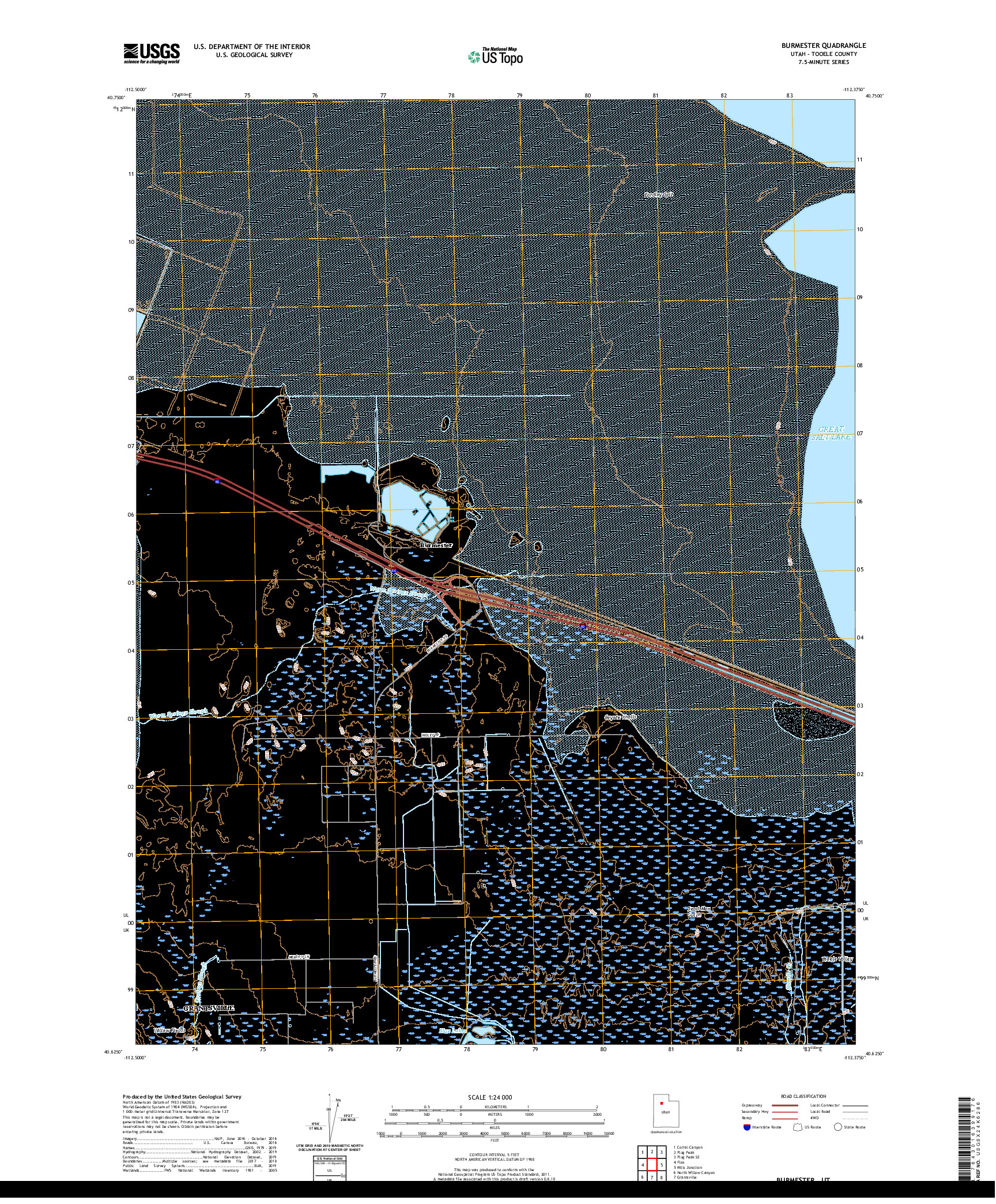 USGS US TOPO 7.5-MINUTE MAP FOR BURMESTER, UT 2020