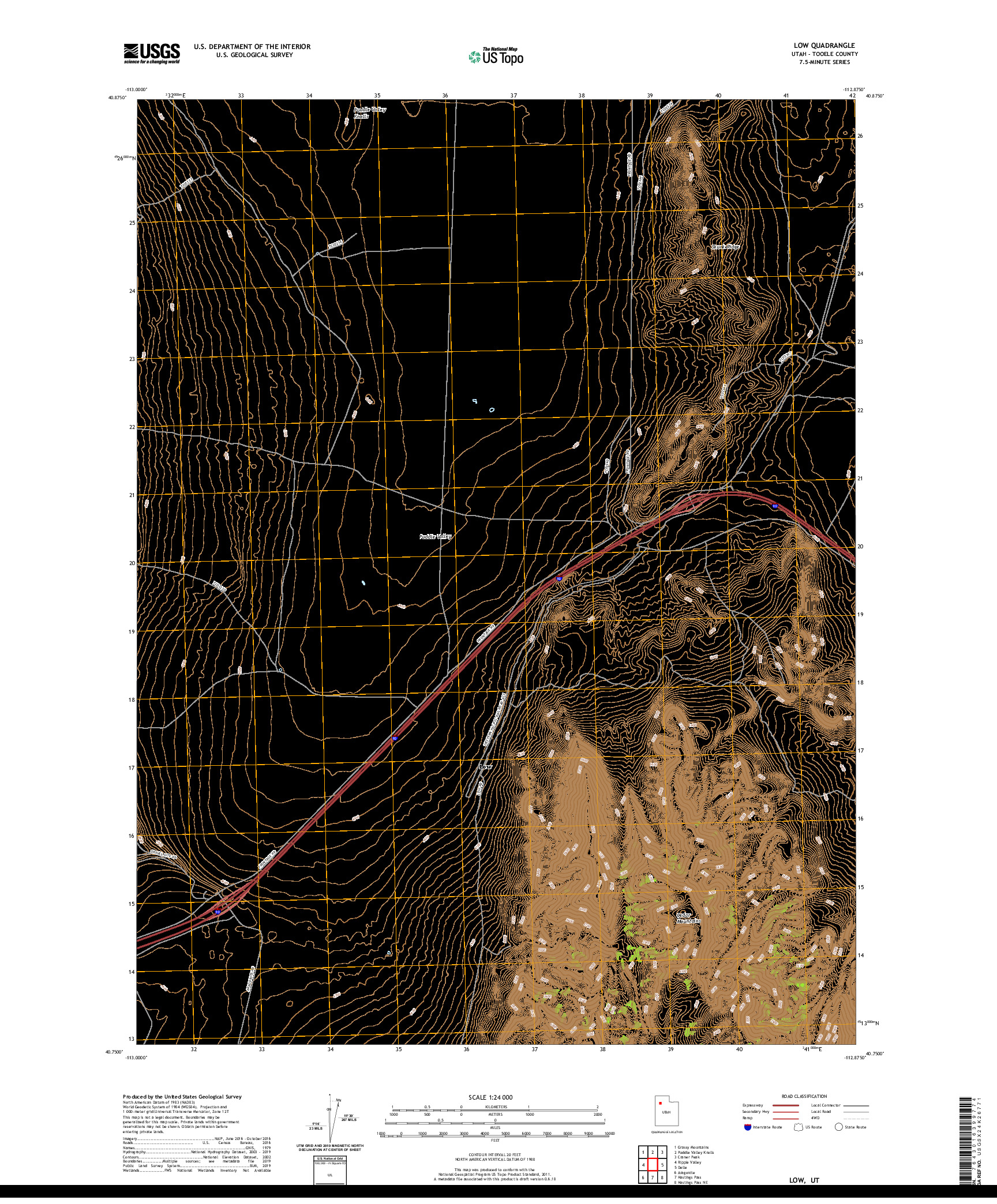 USGS US TOPO 7.5-MINUTE MAP FOR LOW, UT 2020