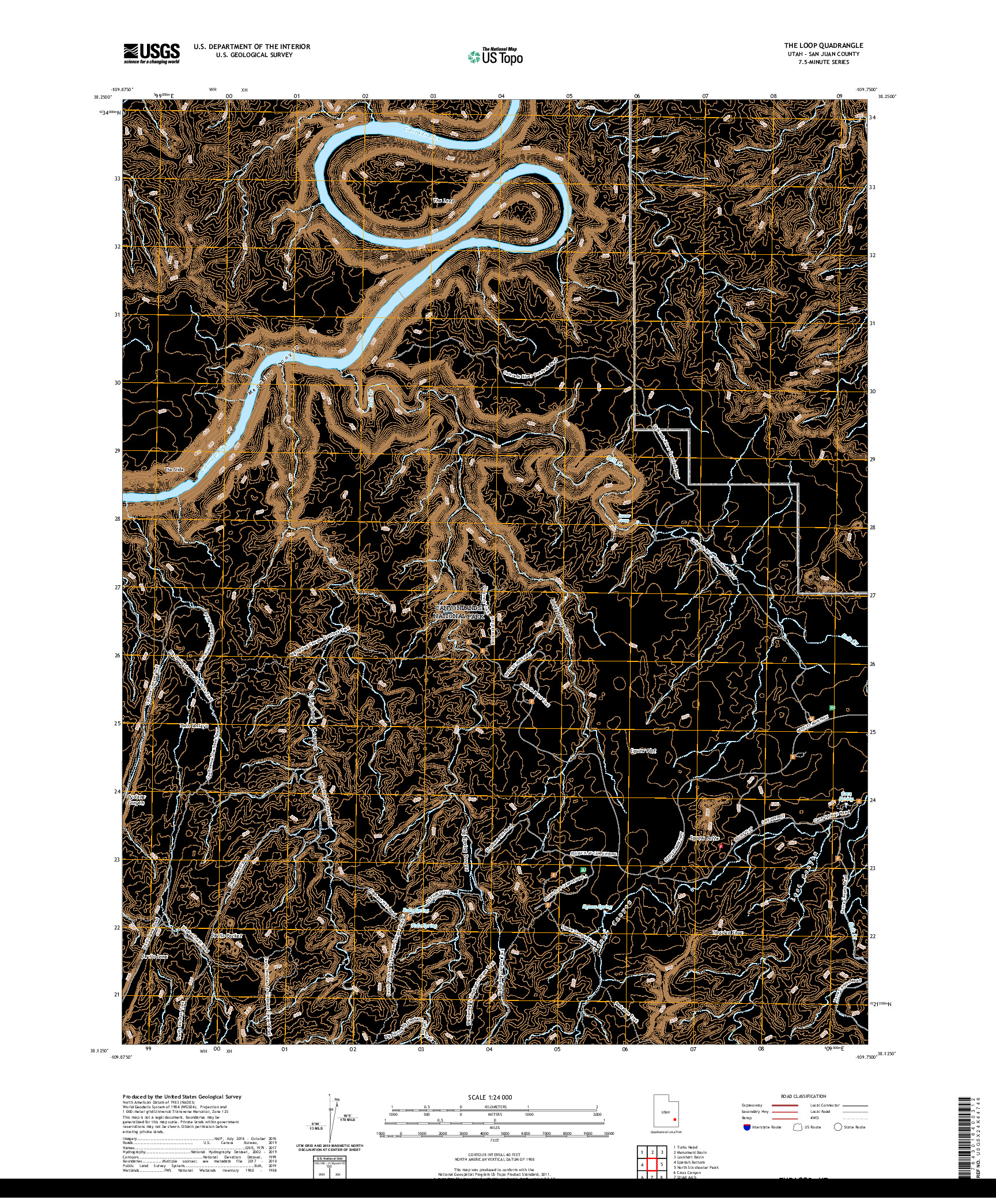 USGS US TOPO 7.5-MINUTE MAP FOR THE LOOP, UT 2020
