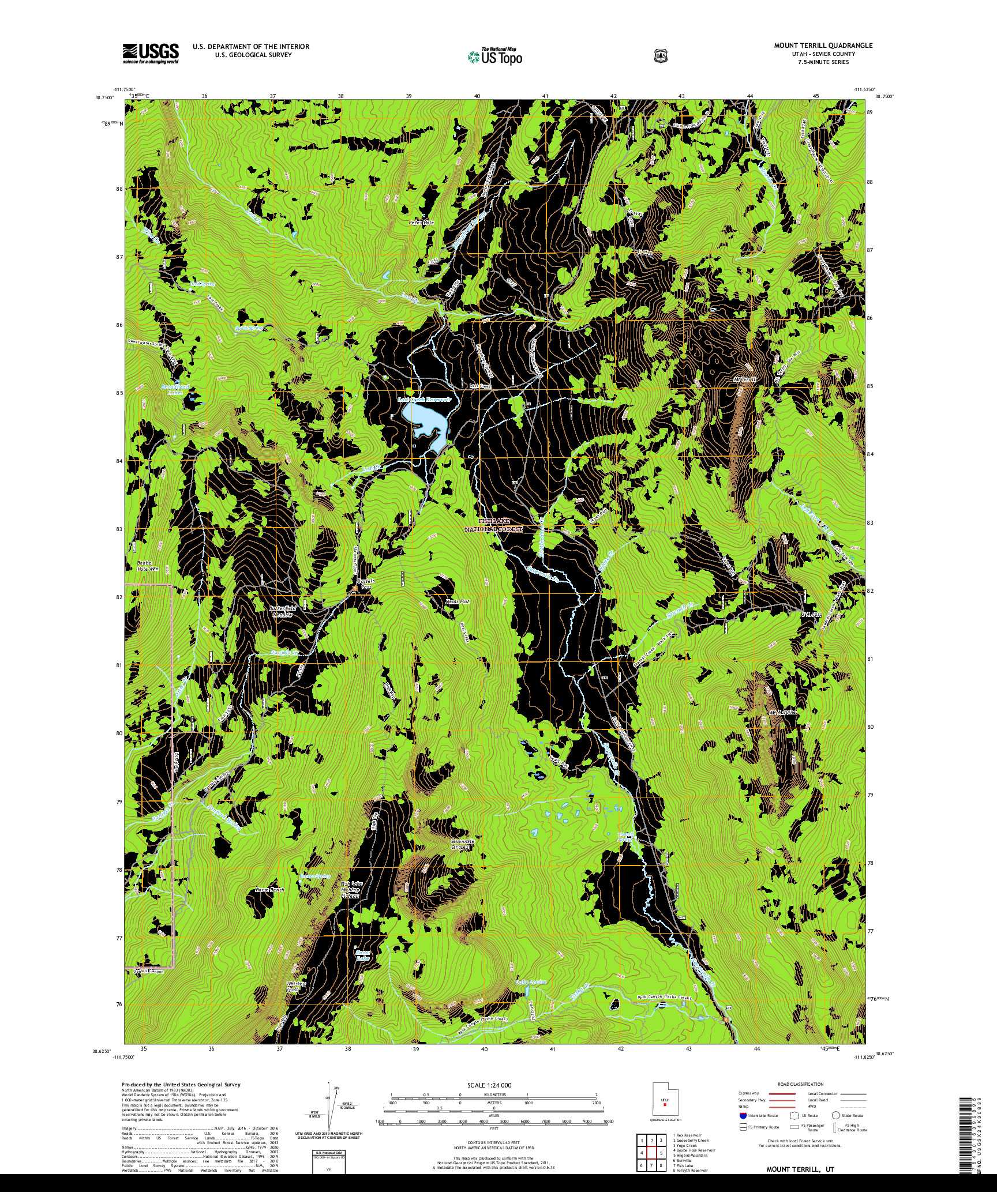 USGS US TOPO 7.5-MINUTE MAP FOR MOUNT TERRILL, UT 2020