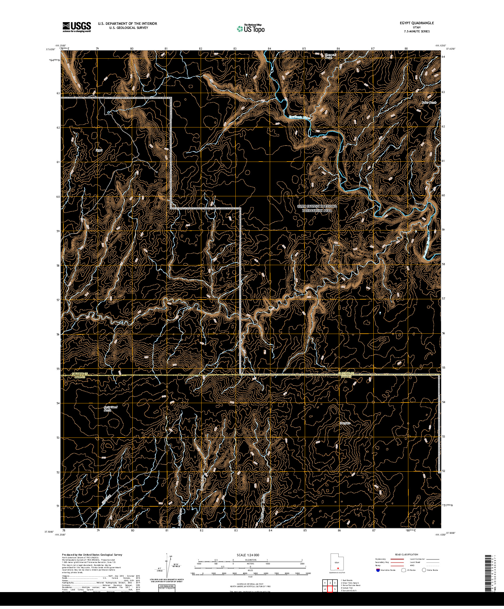 USGS US TOPO 7.5-MINUTE MAP FOR EGYPT, UT 2020