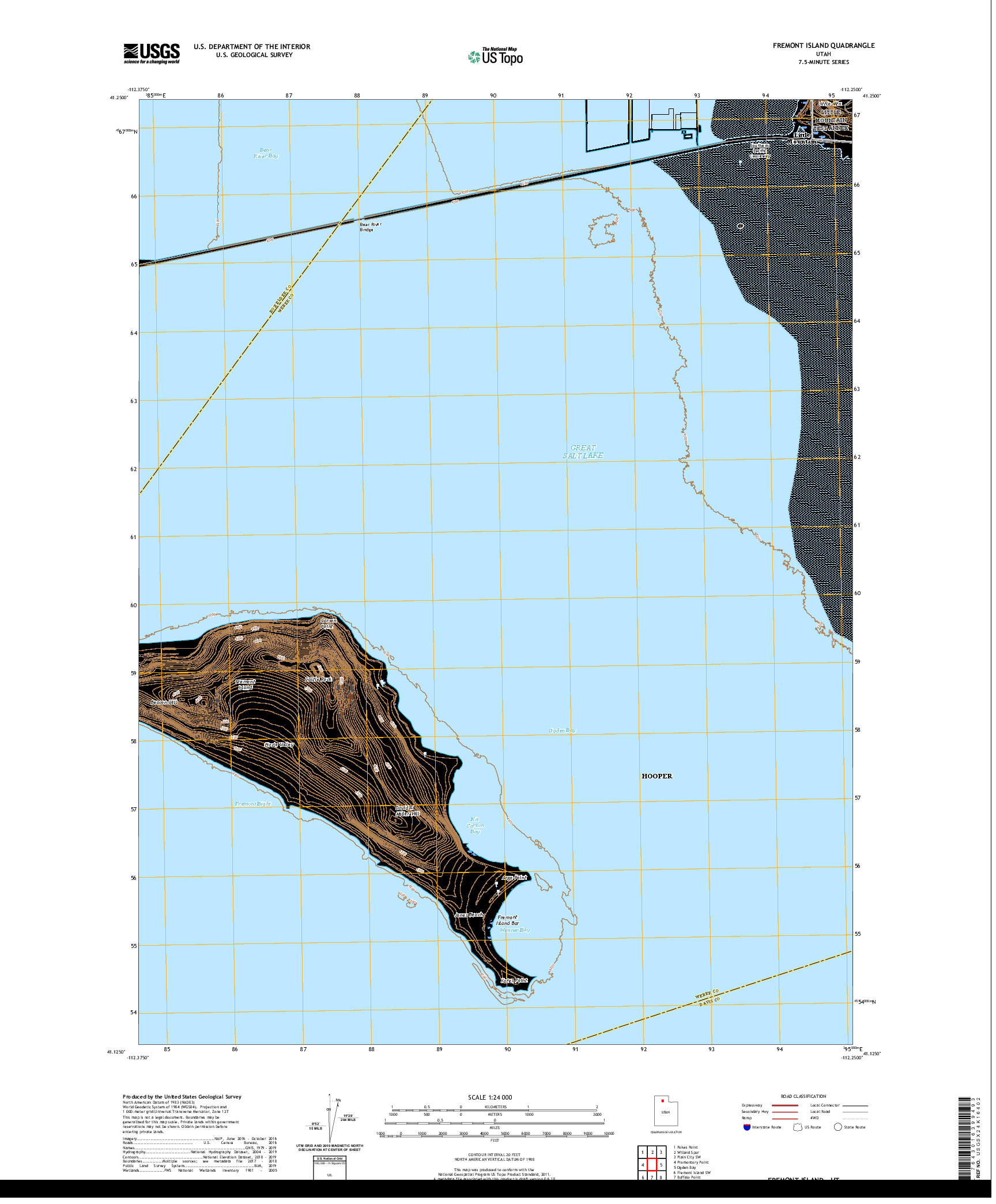 USGS US TOPO 7.5-MINUTE MAP FOR FREMONT ISLAND, UT 2020