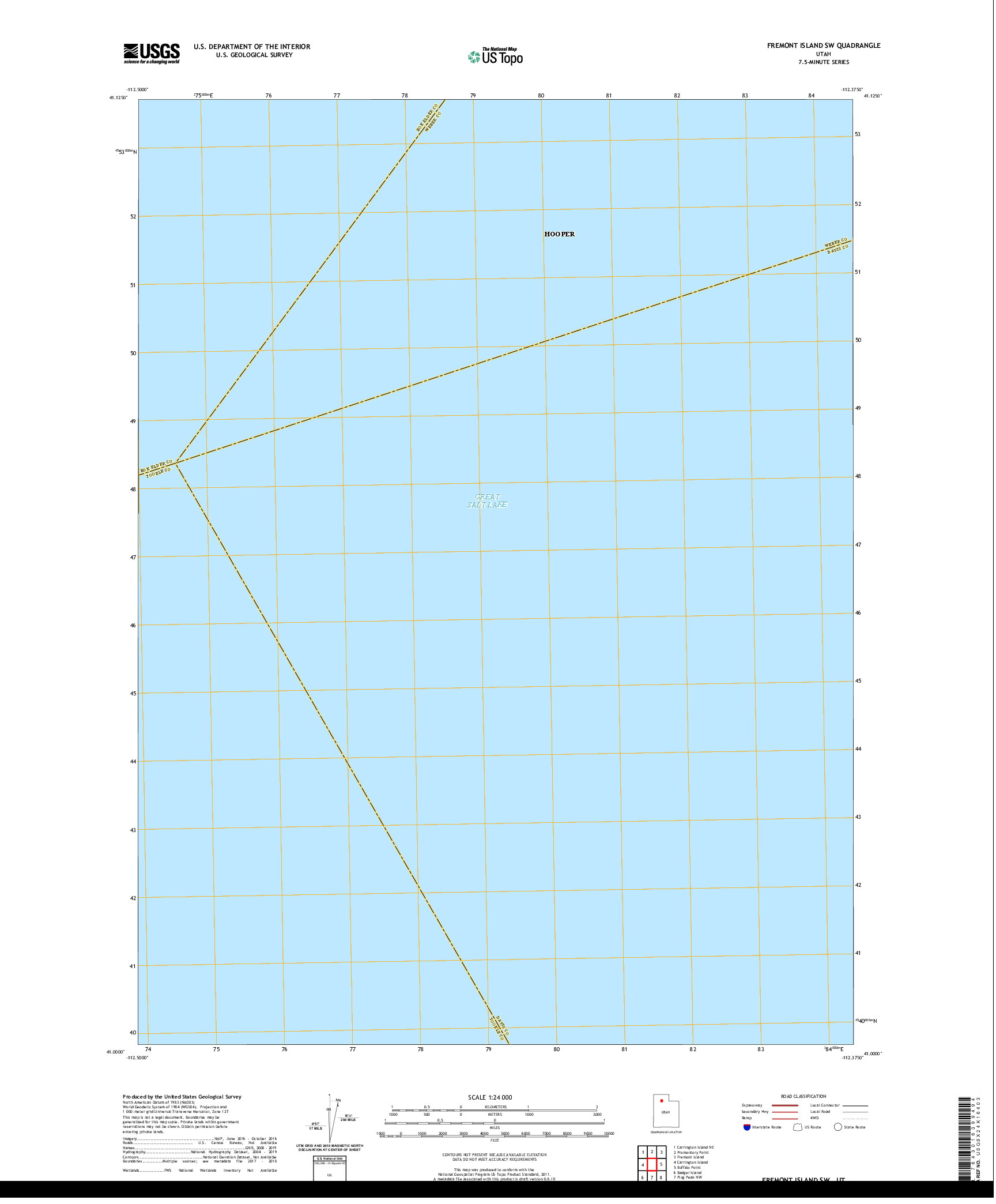 USGS US TOPO 7.5-MINUTE MAP FOR FREMONT ISLAND SW, UT 2020