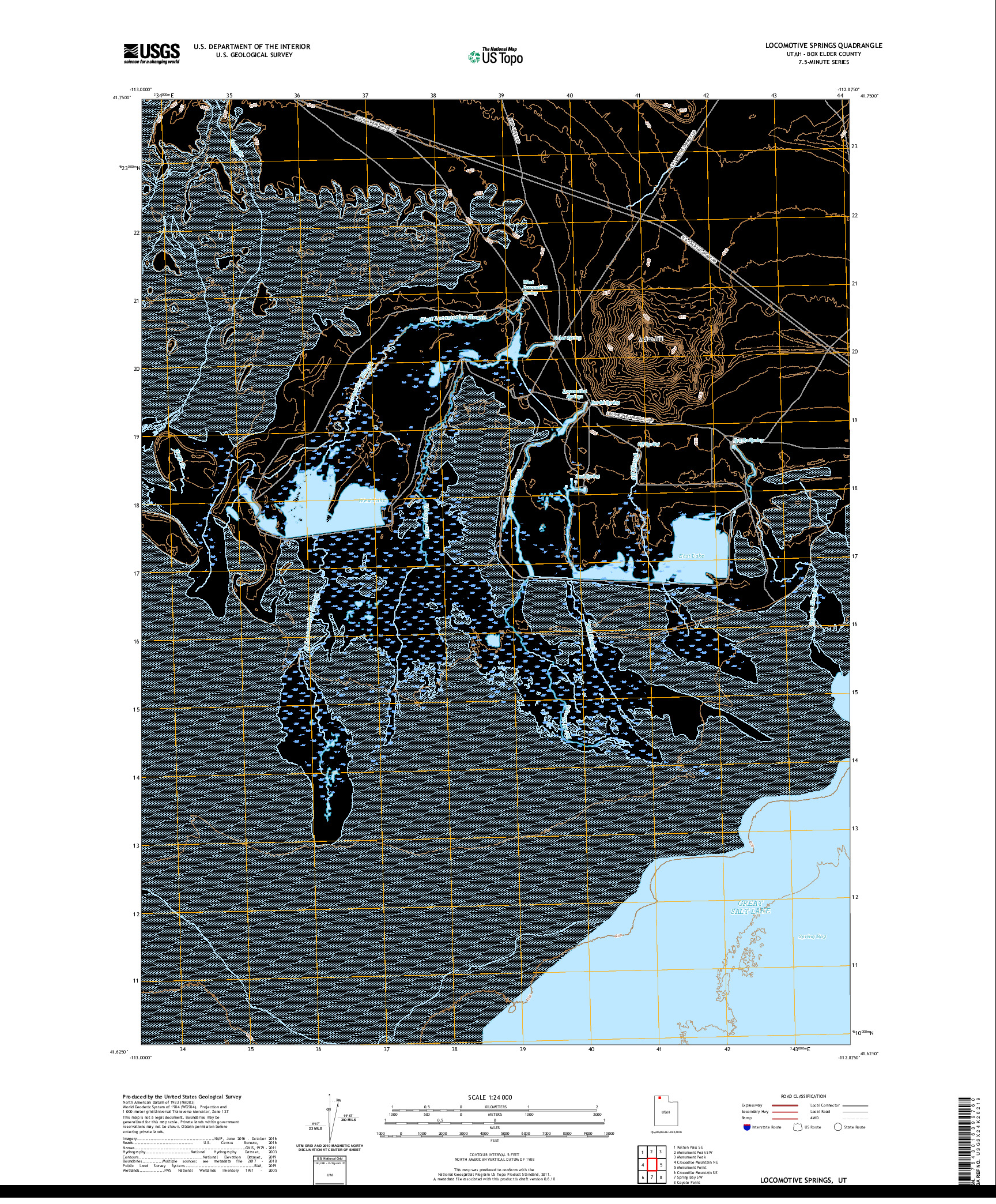 USGS US TOPO 7.5-MINUTE MAP FOR LOCOMOTIVE SPRINGS, UT 2020