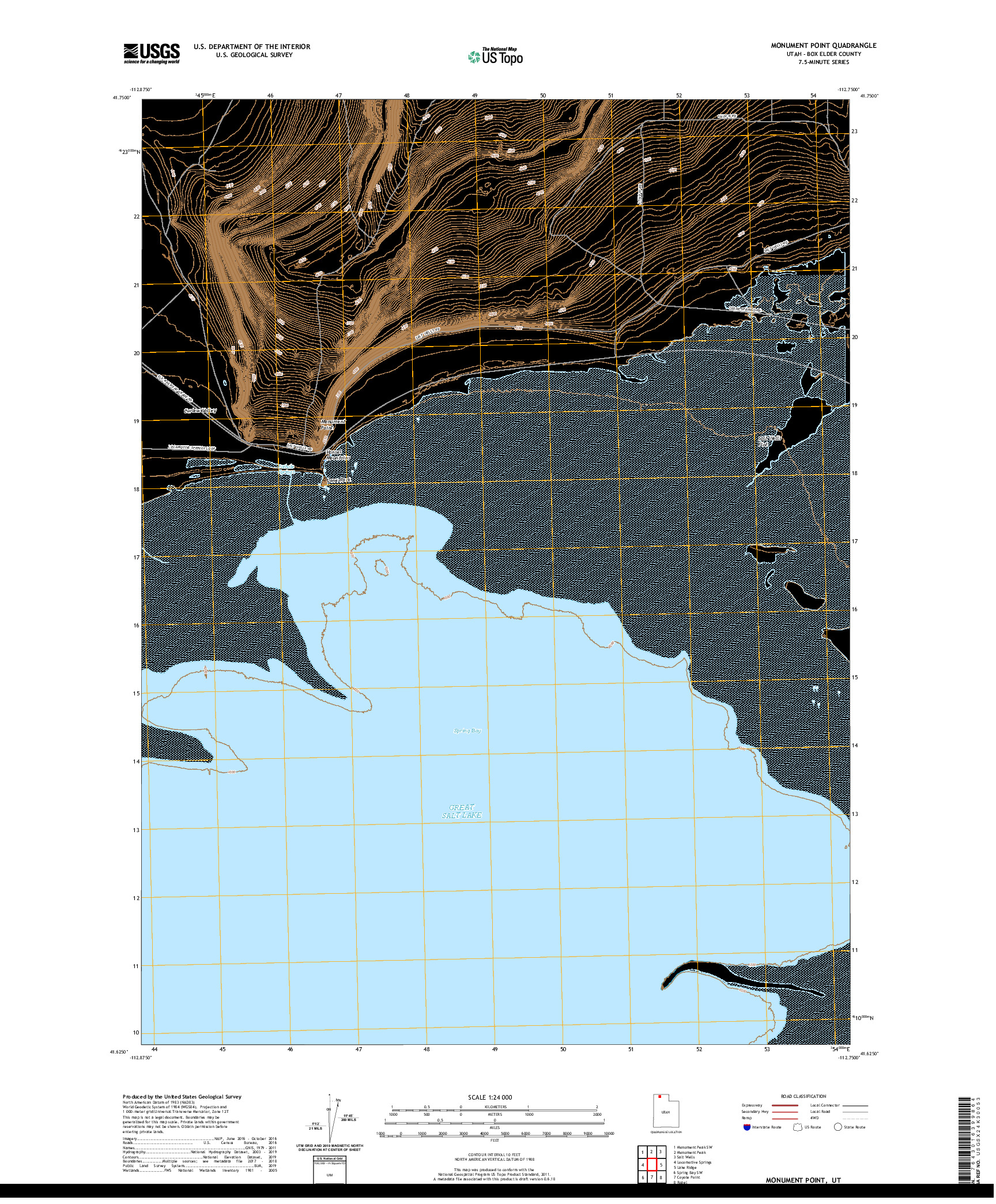 USGS US TOPO 7.5-MINUTE MAP FOR MONUMENT POINT, UT 2020