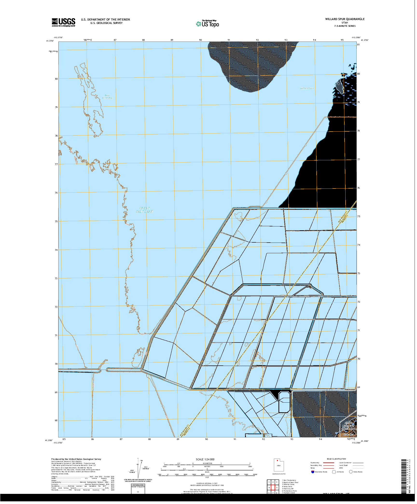 USGS US TOPO 7.5-MINUTE MAP FOR WILLARD SPUR, UT 2020