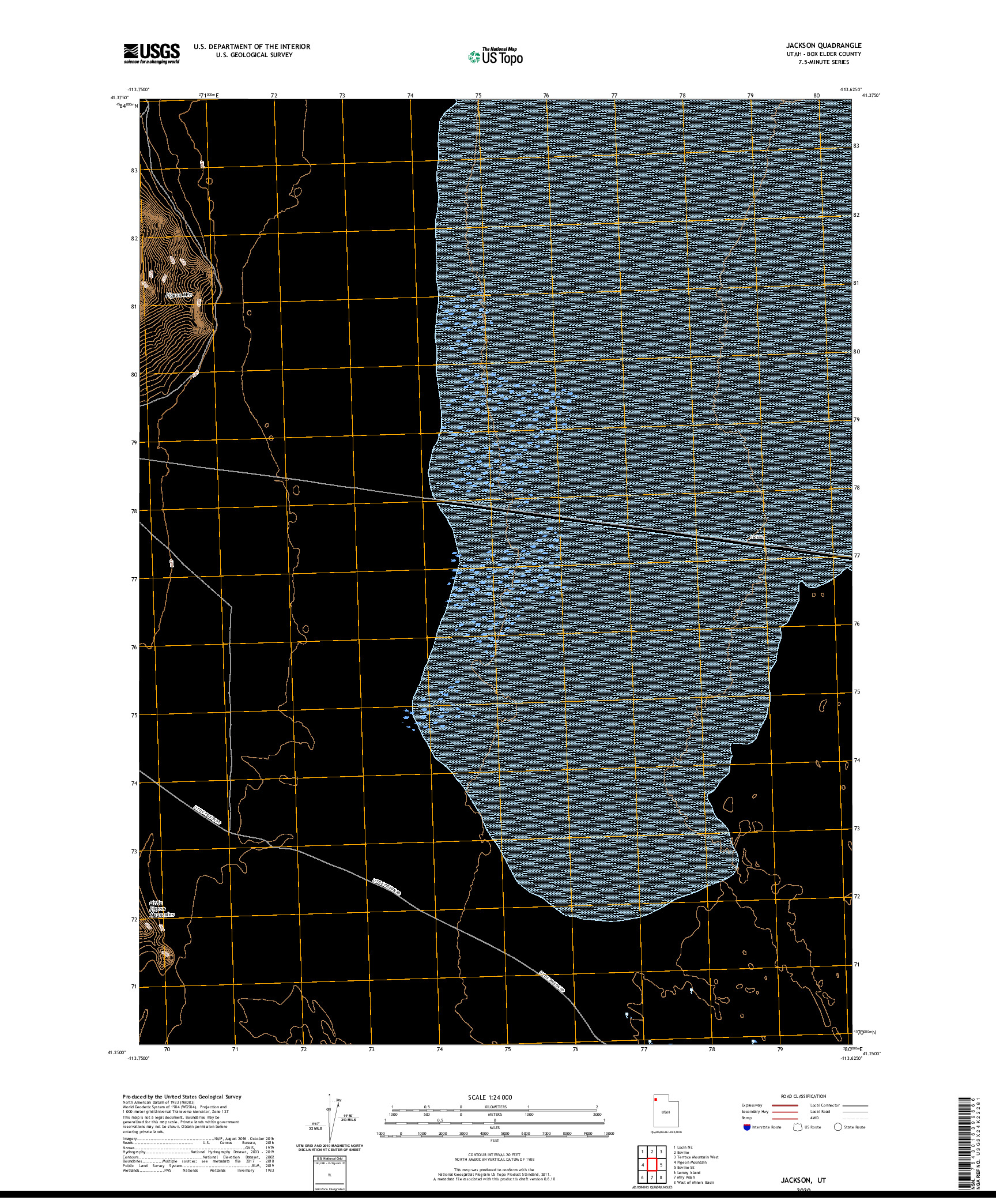 USGS US TOPO 7.5-MINUTE MAP FOR JACKSON, UT 2020