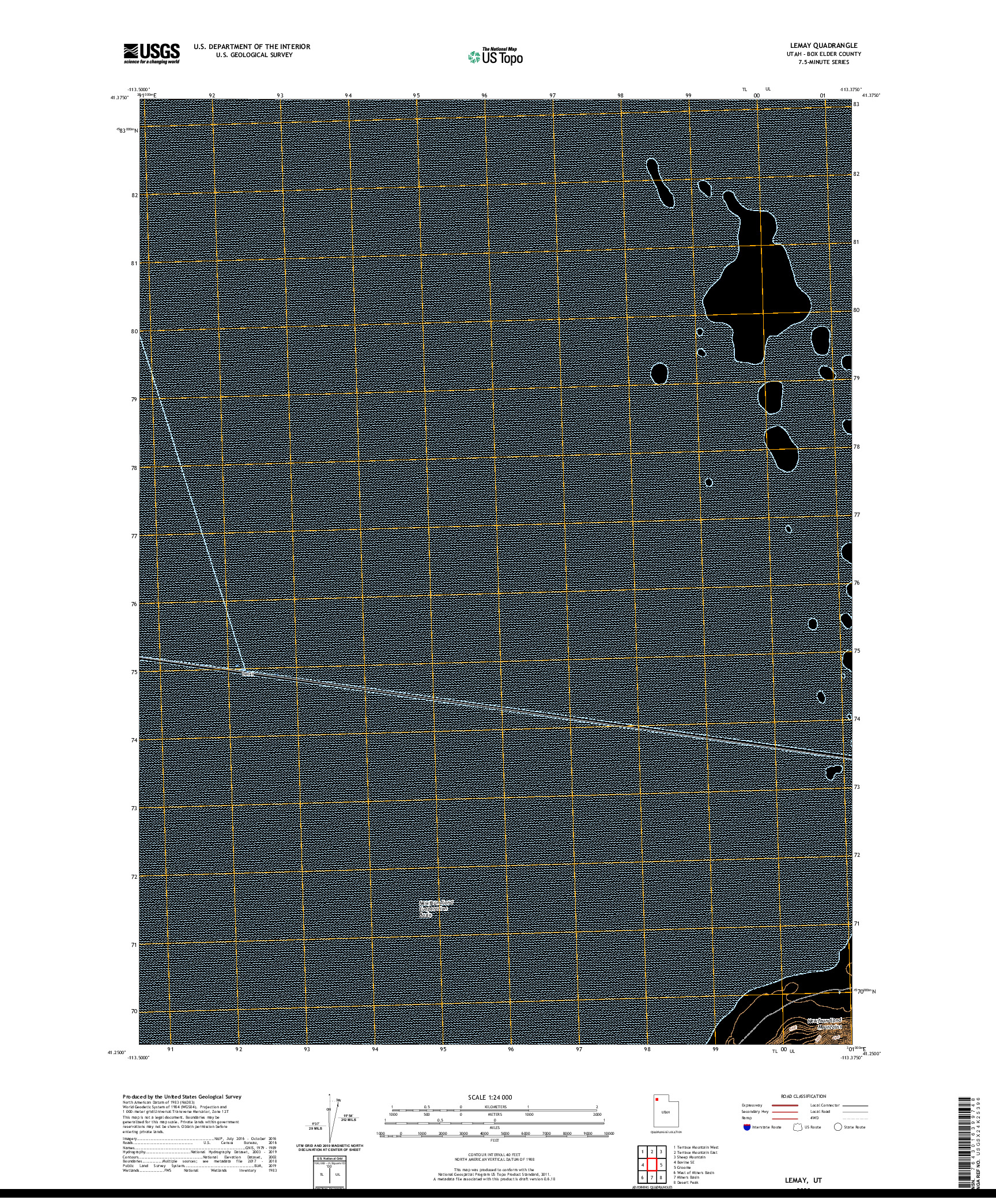 USGS US TOPO 7.5-MINUTE MAP FOR LEMAY, UT 2020