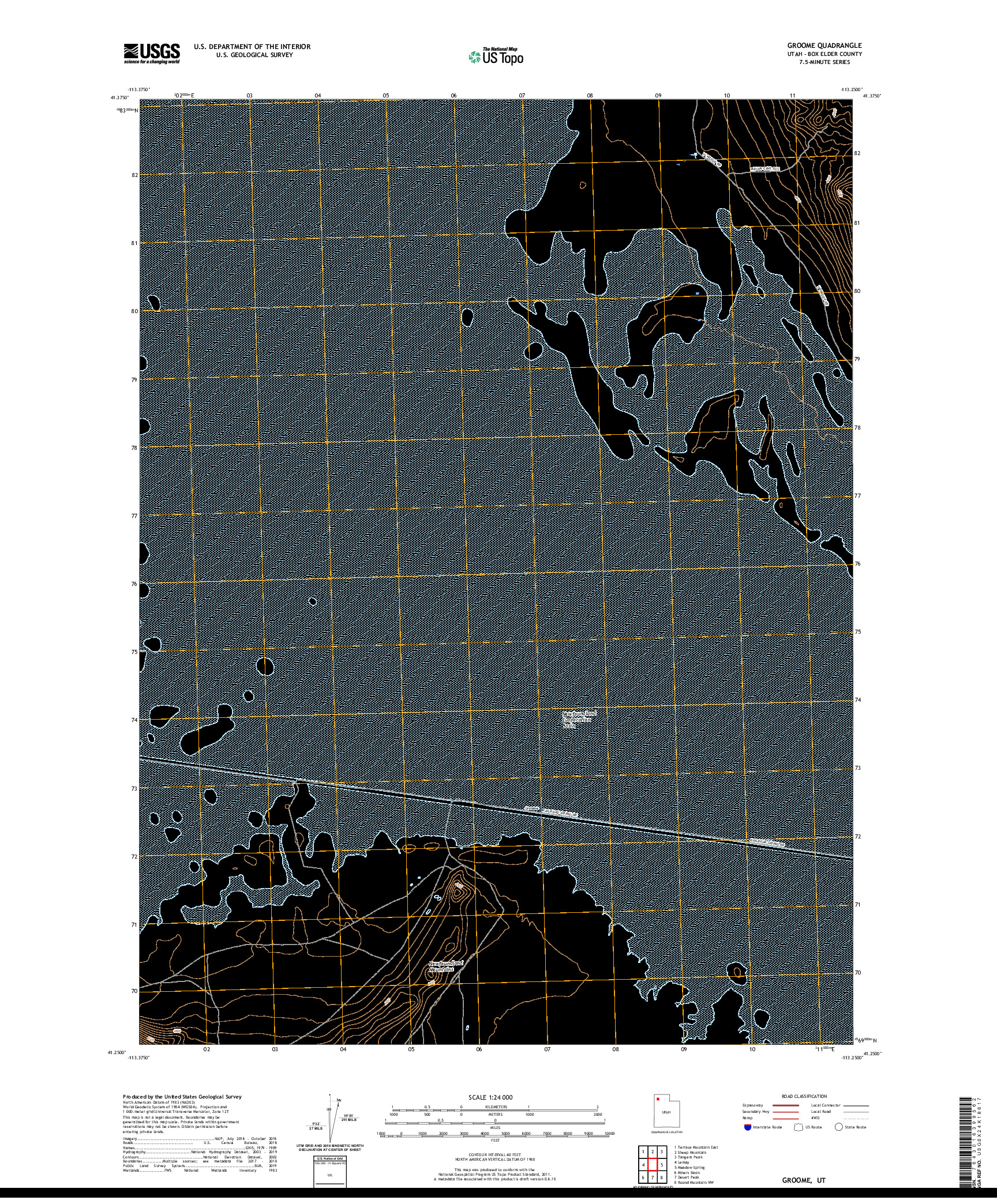 USGS US TOPO 7.5-MINUTE MAP FOR GROOME, UT 2020