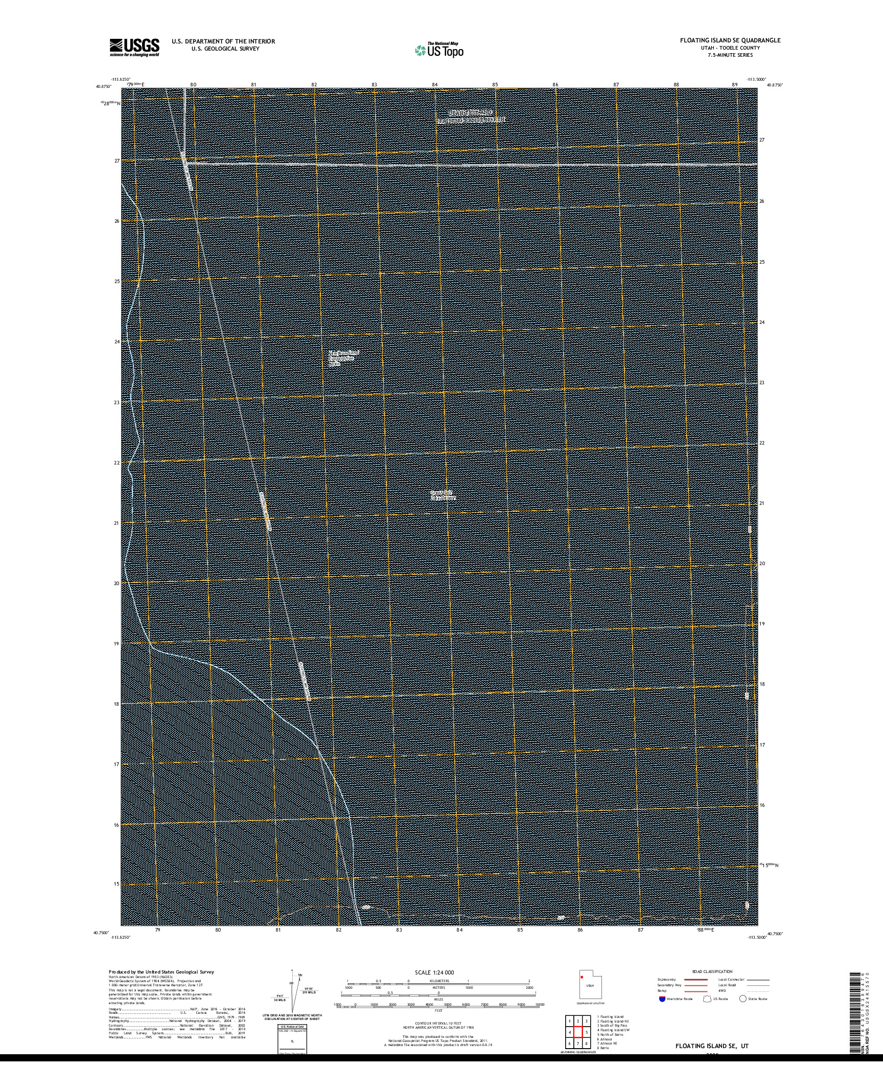 USGS US TOPO 7.5-MINUTE MAP FOR FLOATING ISLAND SE, UT 2020