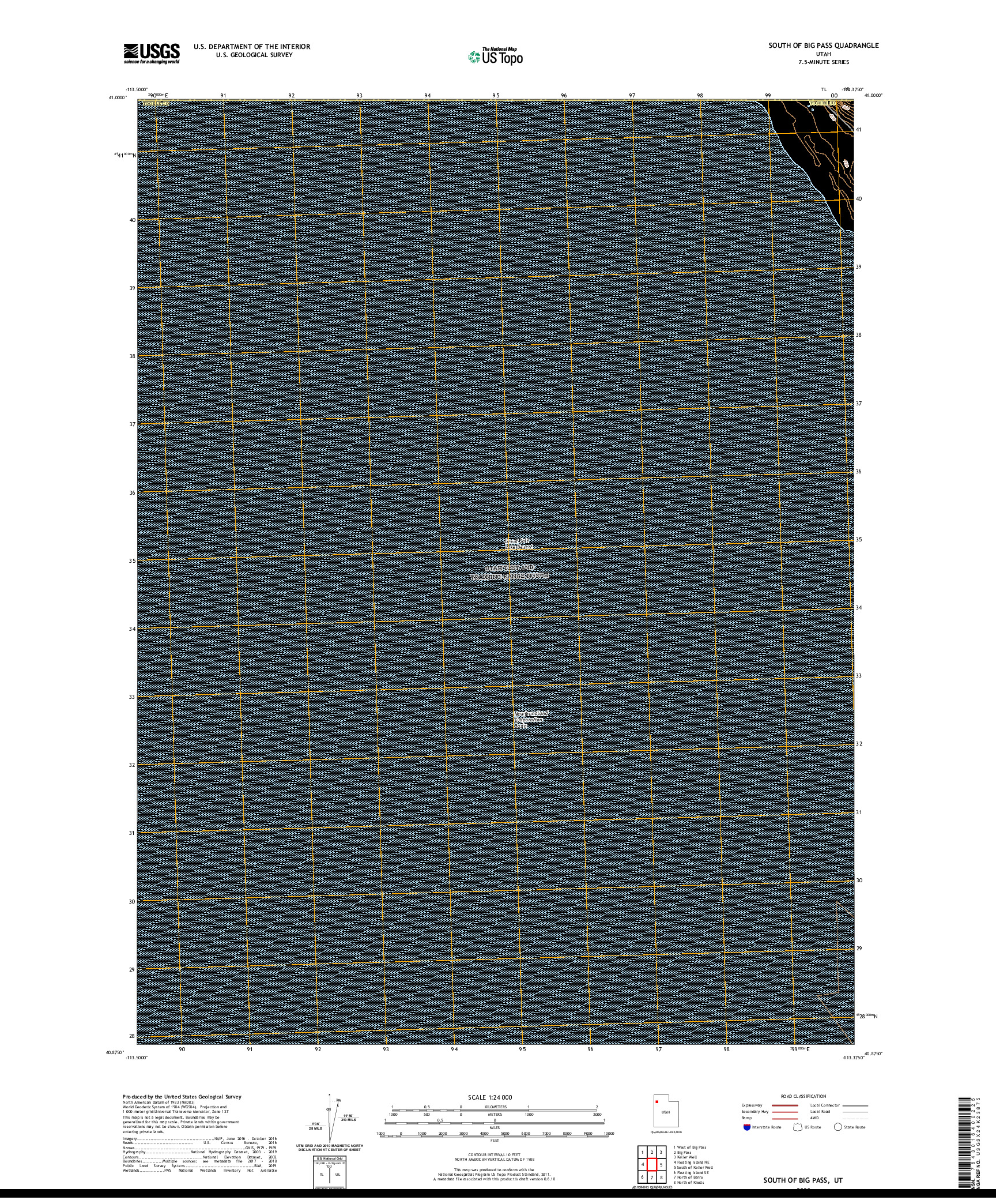 USGS US TOPO 7.5-MINUTE MAP FOR SOUTH OF BIG PASS, UT 2020