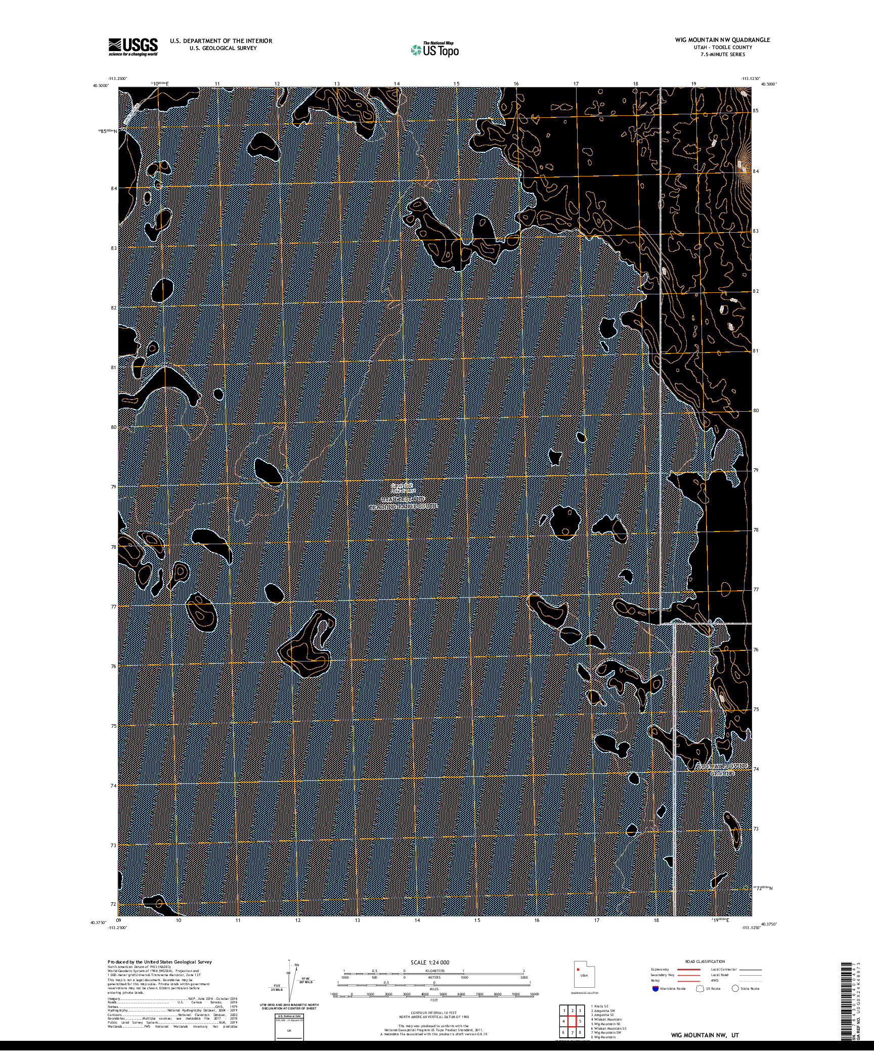 USGS US TOPO 7.5-MINUTE MAP FOR WIG MOUNTAIN NW, UT 2020