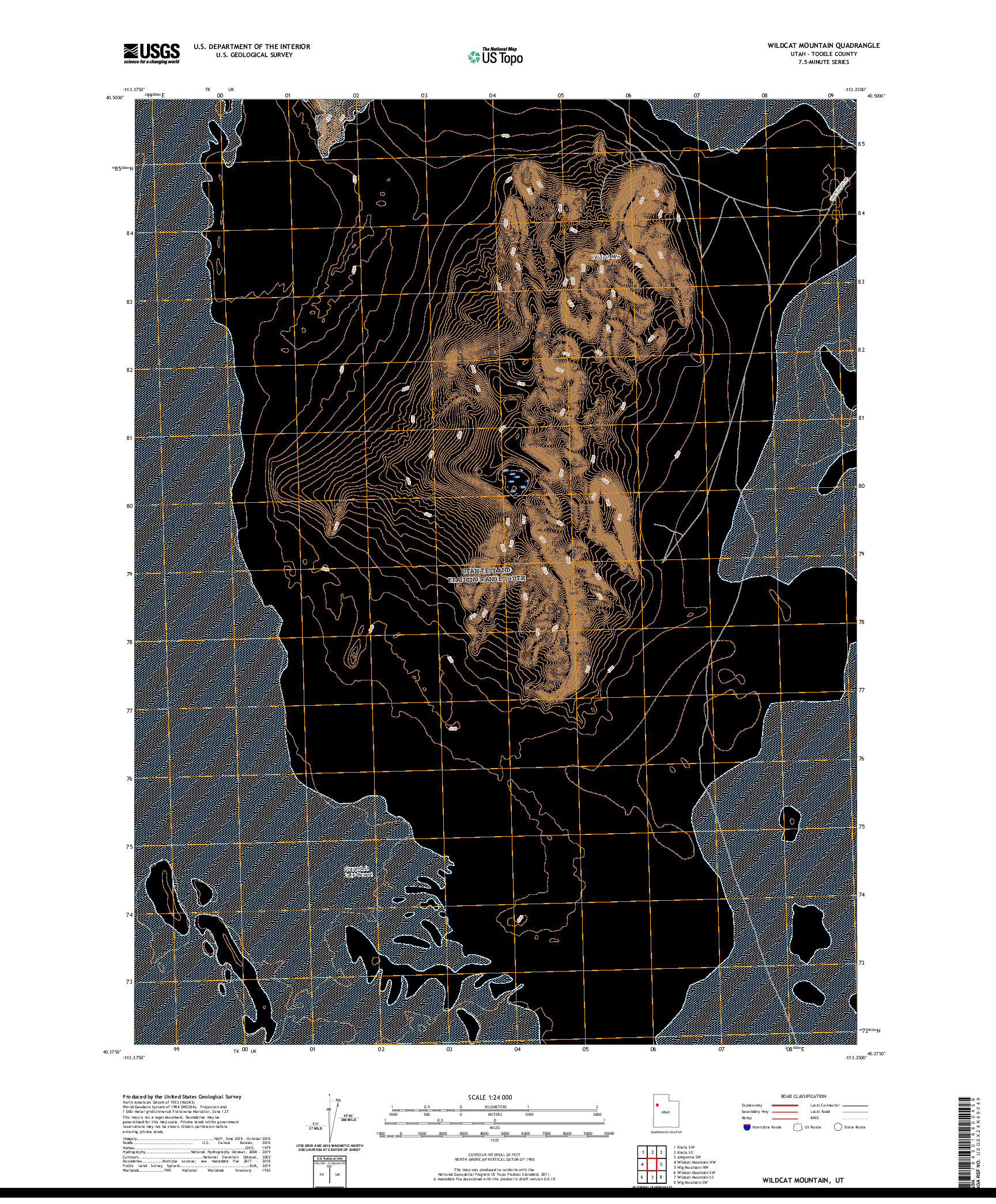 USGS US TOPO 7.5-MINUTE MAP FOR WILDCAT MOUNTAIN, UT 2020