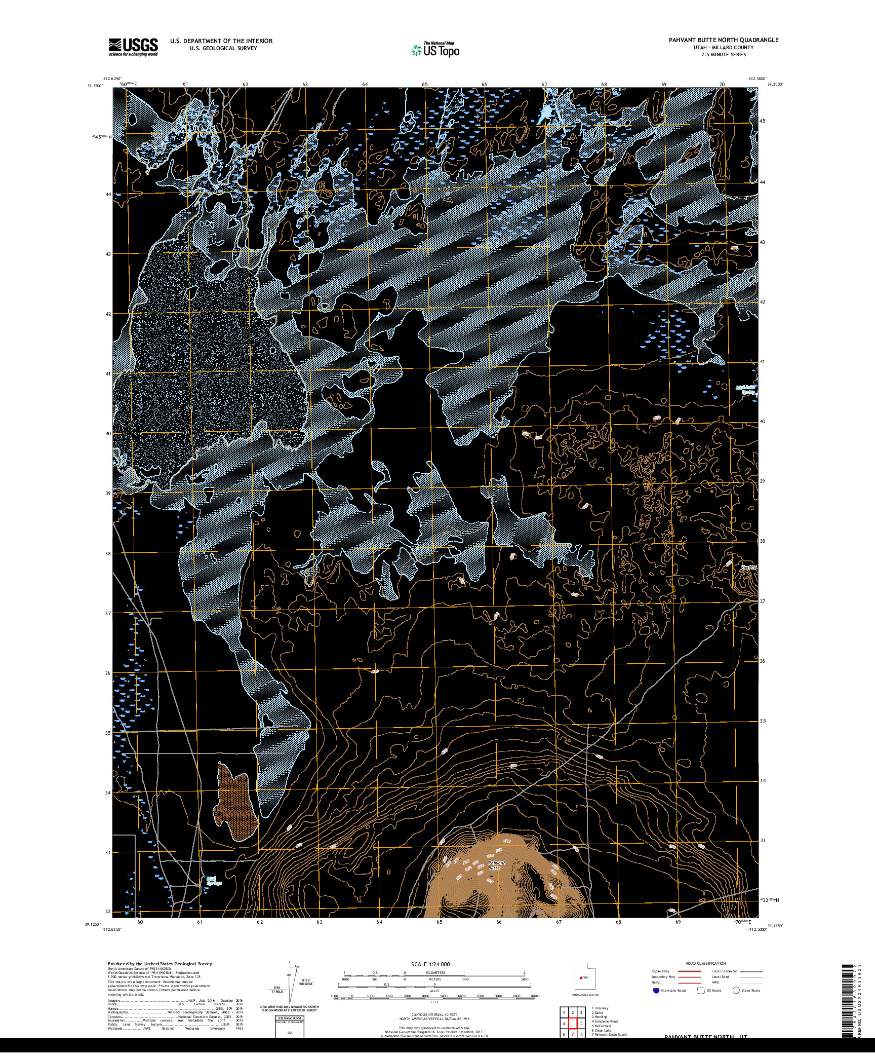 USGS US TOPO 7.5-MINUTE MAP FOR PAHVANT BUTTE NORTH, UT 2020