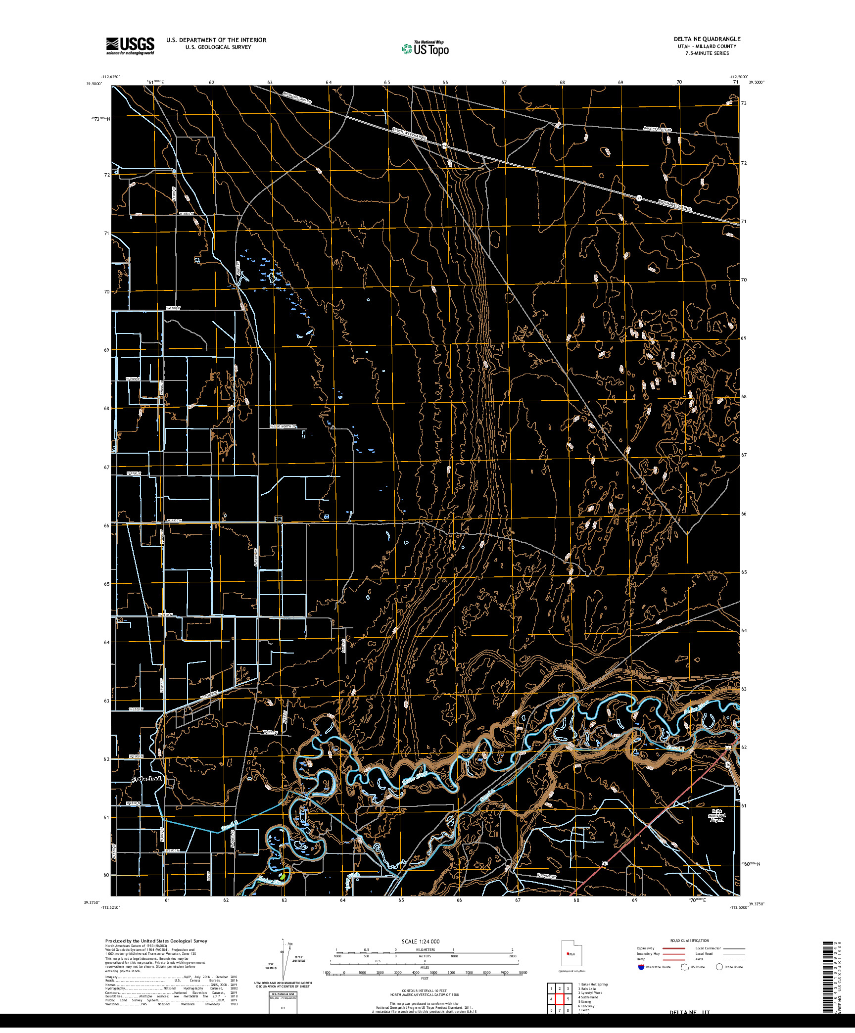 USGS US TOPO 7.5-MINUTE MAP FOR DELTA NE, UT 2020