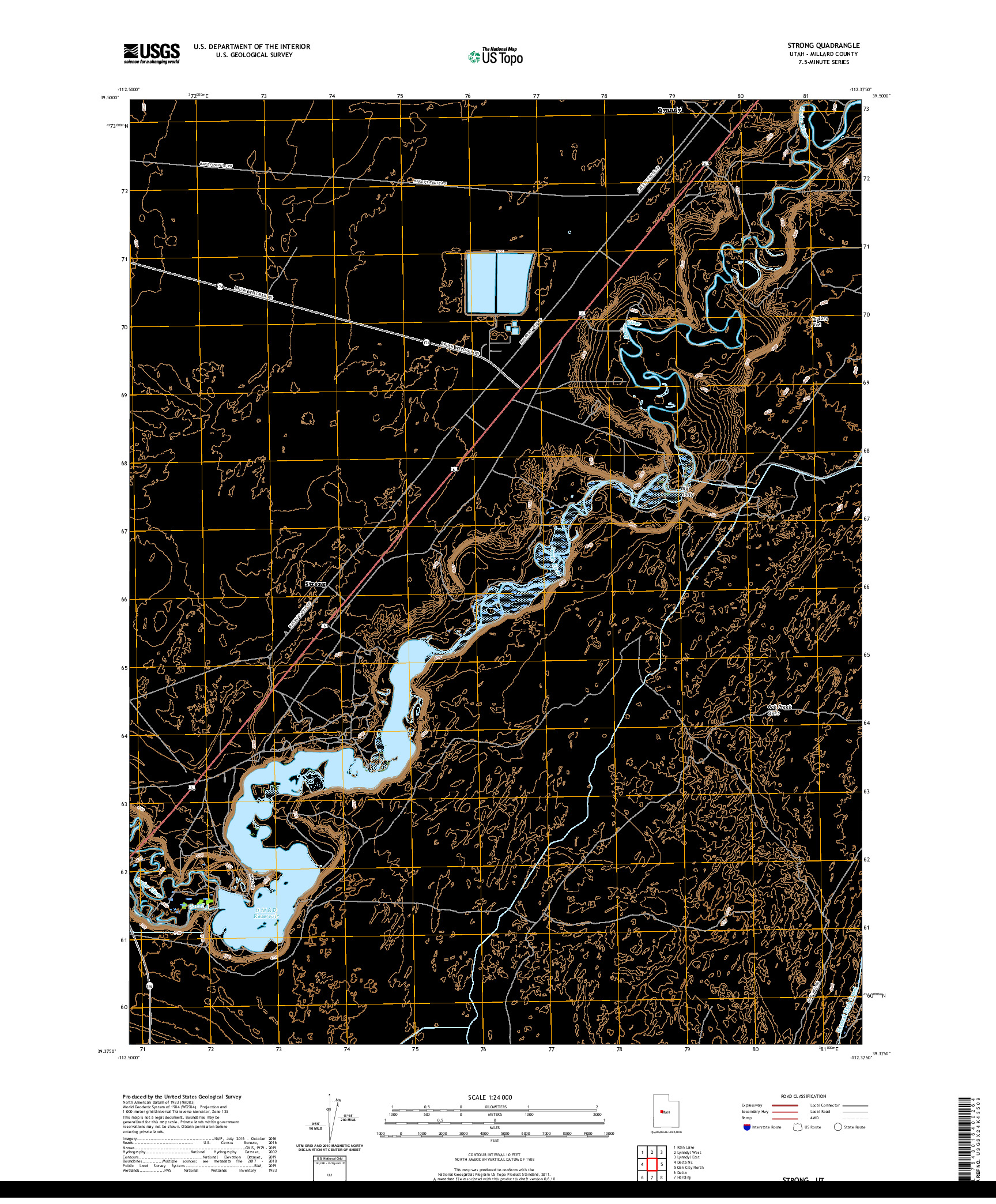 USGS US TOPO 7.5-MINUTE MAP FOR STRONG, UT 2020
