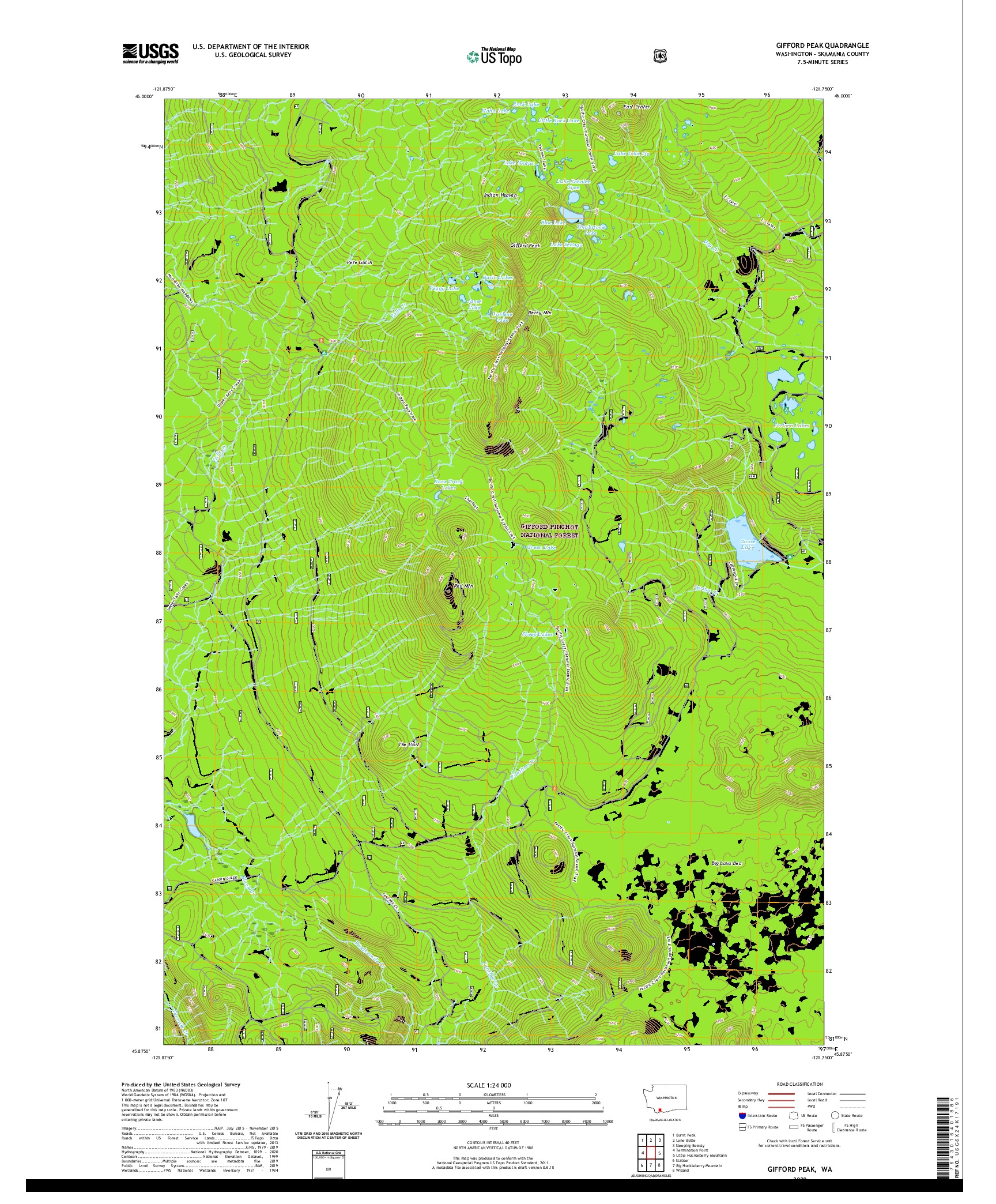 USGS US TOPO 7.5-MINUTE MAP FOR GIFFORD PEAK, WA 2020
